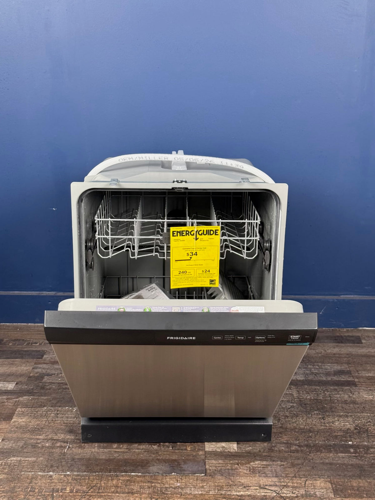 Frigidaire - 24 in. Front Control Built-In Tall Tub 55 Dba Dishwasher in Stainless Steel with 3-Cycles