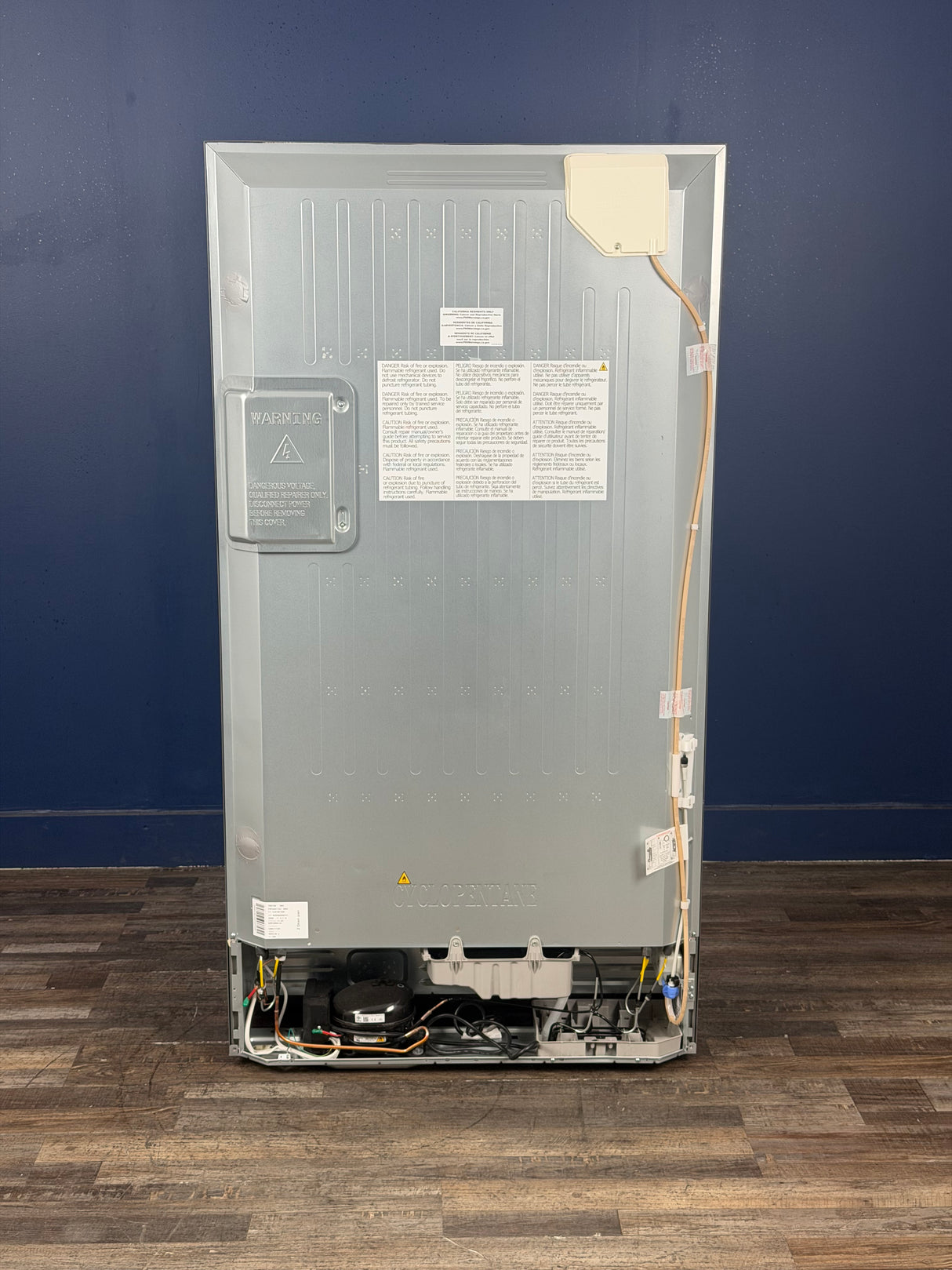 Frigidaire - 35 in. 20 cu. ft. Counter-Depth French Door Refrigerator in Stainless Steel Look with CrispSeal Crispers