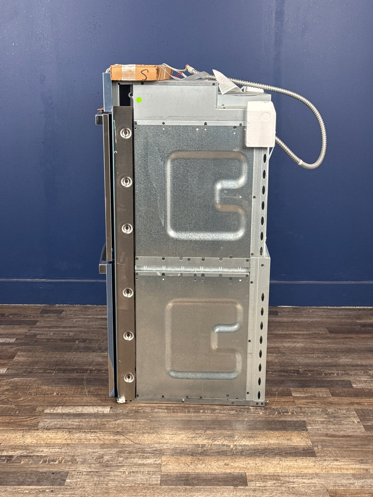 GE - 30 in. Double Smart Convection Wall Oven with No-Preheat Air Fry in Stainless Steel