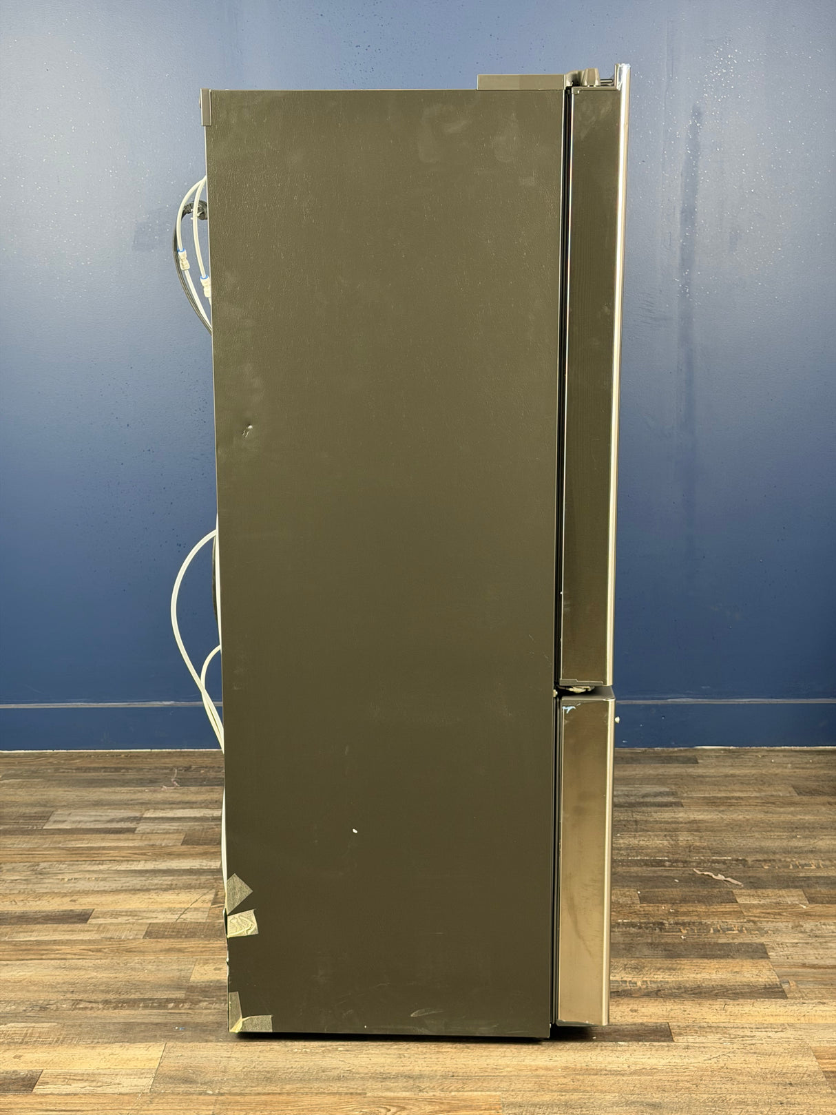 GE Cafe - 23.1 cu. ft. Smart French Door Refrigerator with Internal Water Dispenser in Stainless Steel, Counter Depth, ENERGY STAR