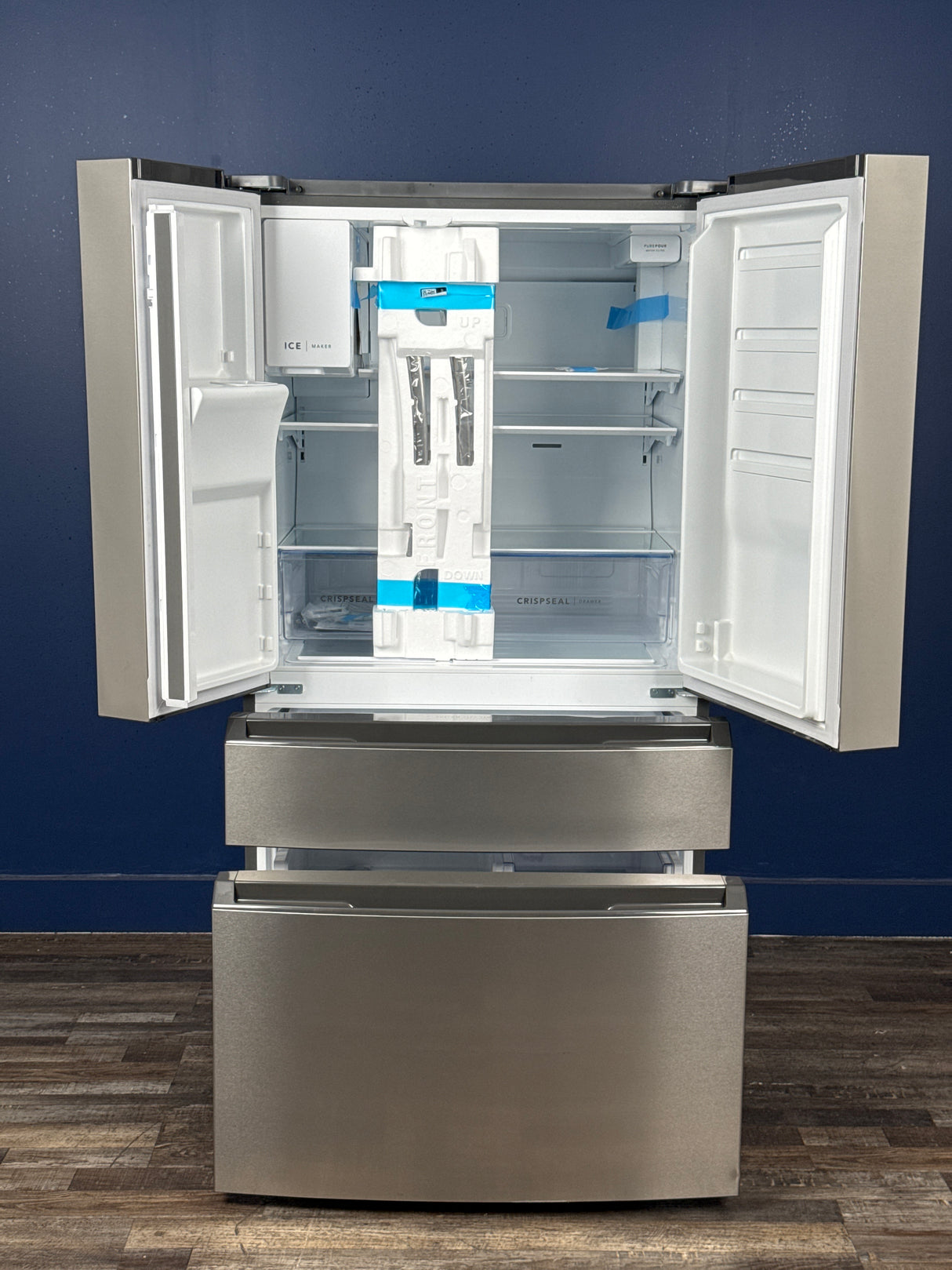 Frigidaire - 36 in. 26 cu. ft. Standard-Depth 4-Door French Door Refrigerator in Fingerprint-Resistant Stainless Steel Look