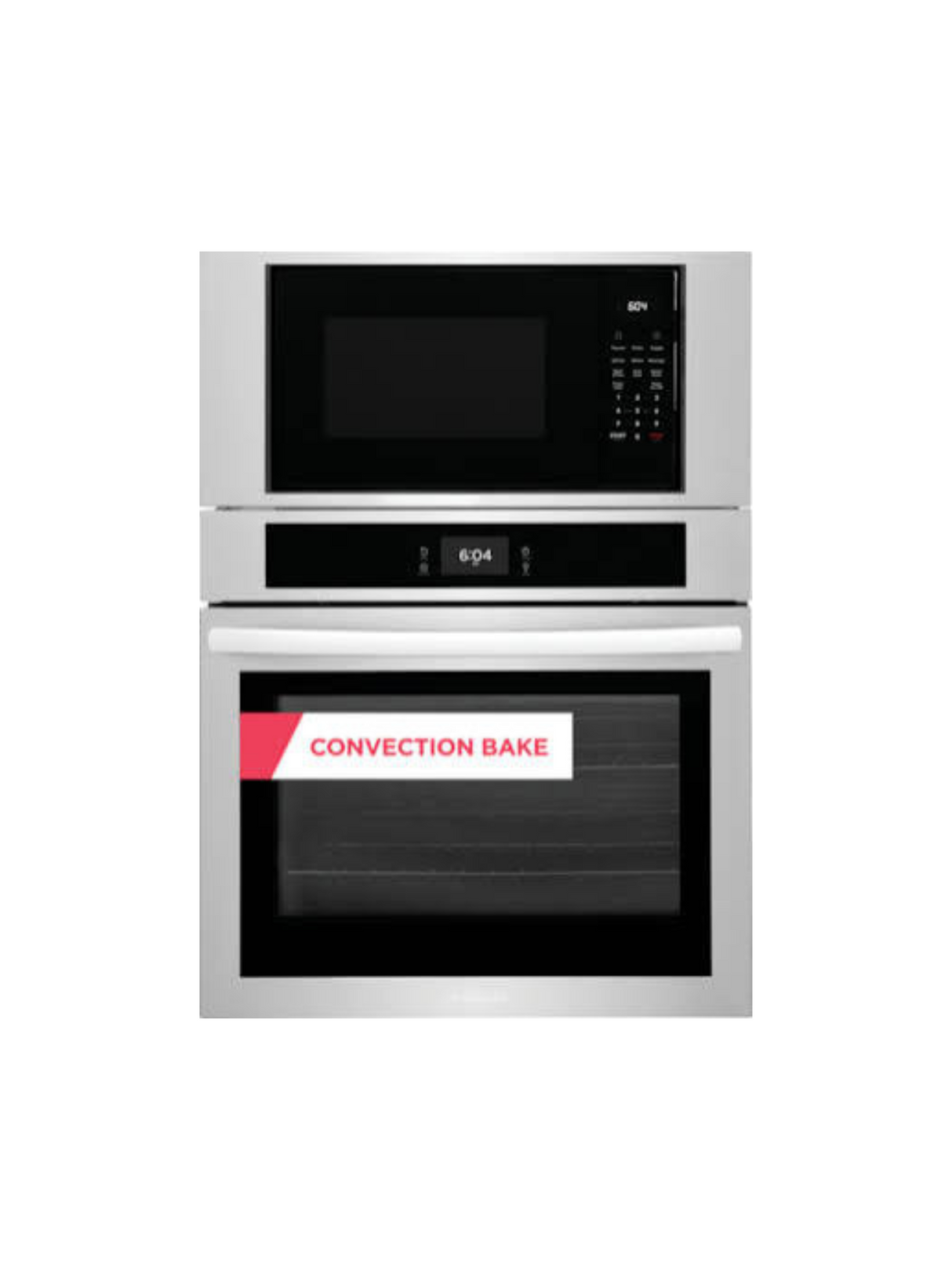 Frigidaire - 30 in. Electric Wall Oven with Built-In Microwave with Fan Convection in Stainless Steel