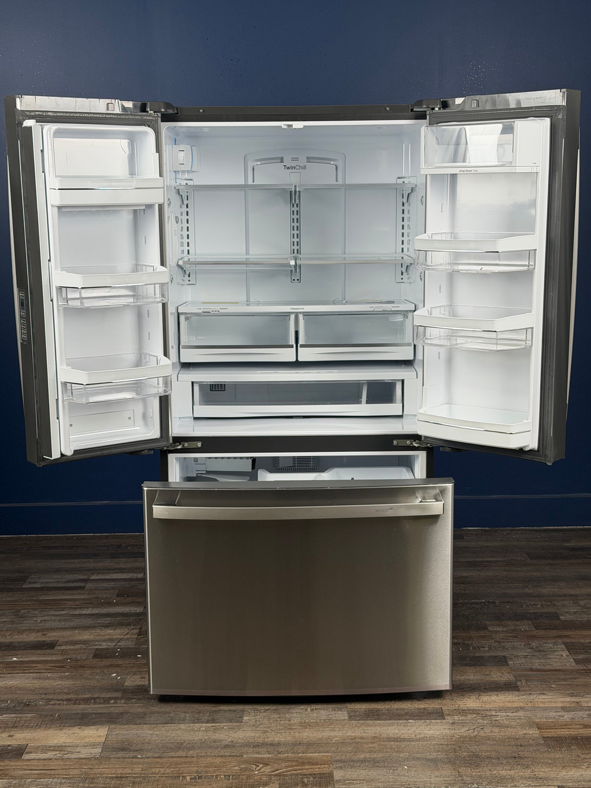 GE Profile - Profile 23.1 cu. ft. French Door Refrigerator in Fingerprint Resistant Stainless Steel, Counter Depth, ENERGY STAR
