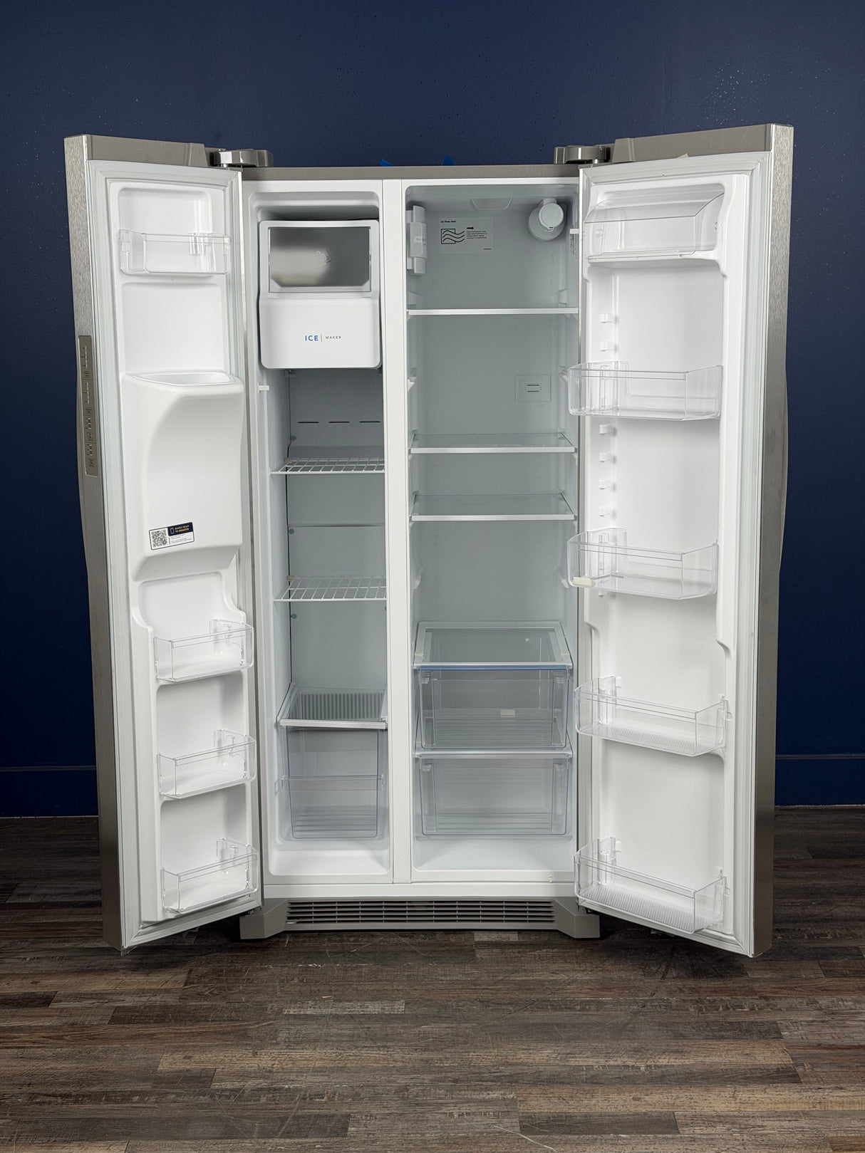 Frigidaire - 33 in. 22.3 cu. ft. Standard Depth Side by Side Refrigerator in Stainless Steel