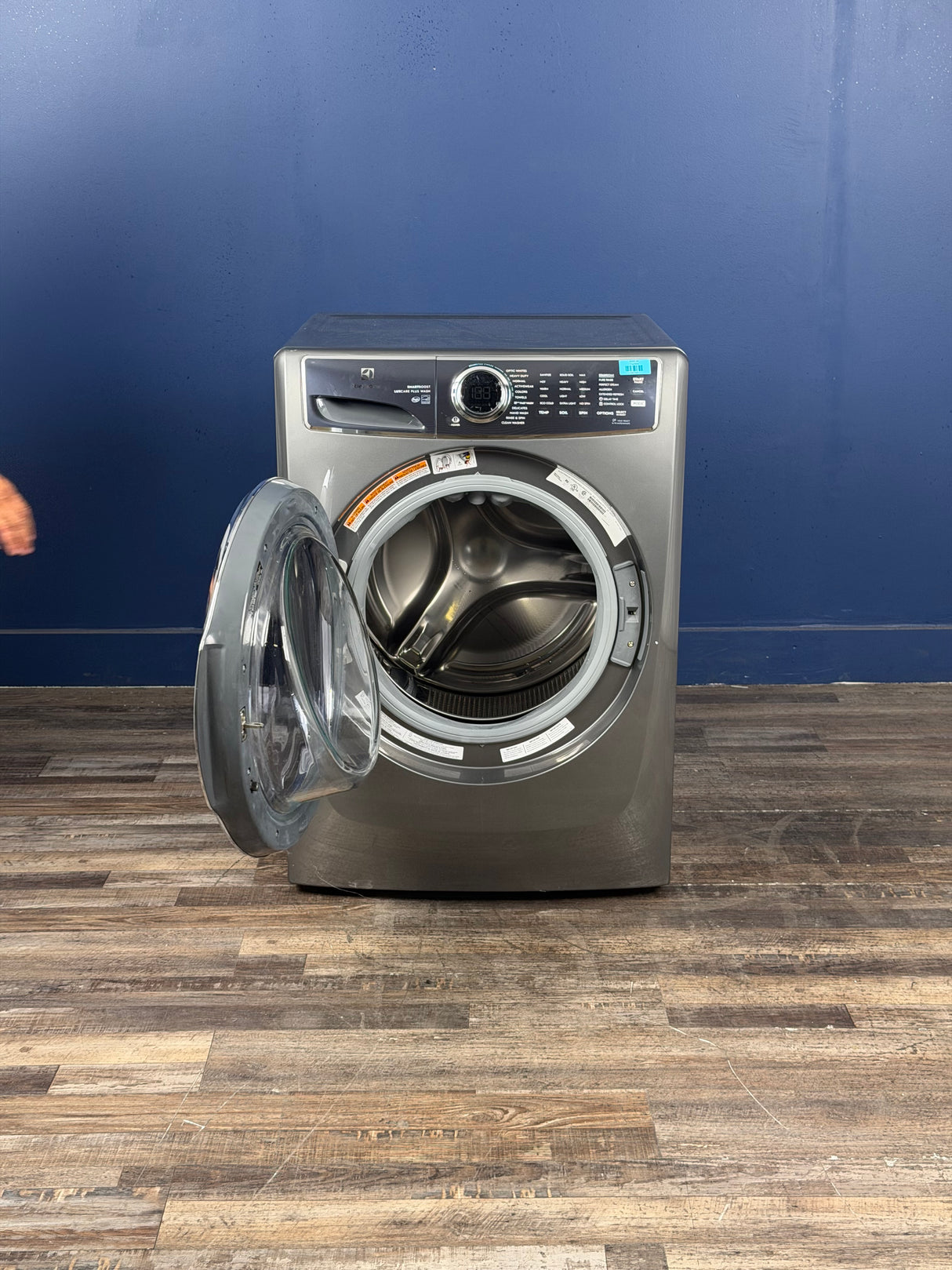 Frigidaire - 4.5 cu. ft. Stackable Front Load Washer in Titanium with SmartBoost, Optic Whites, and Pure Rinse