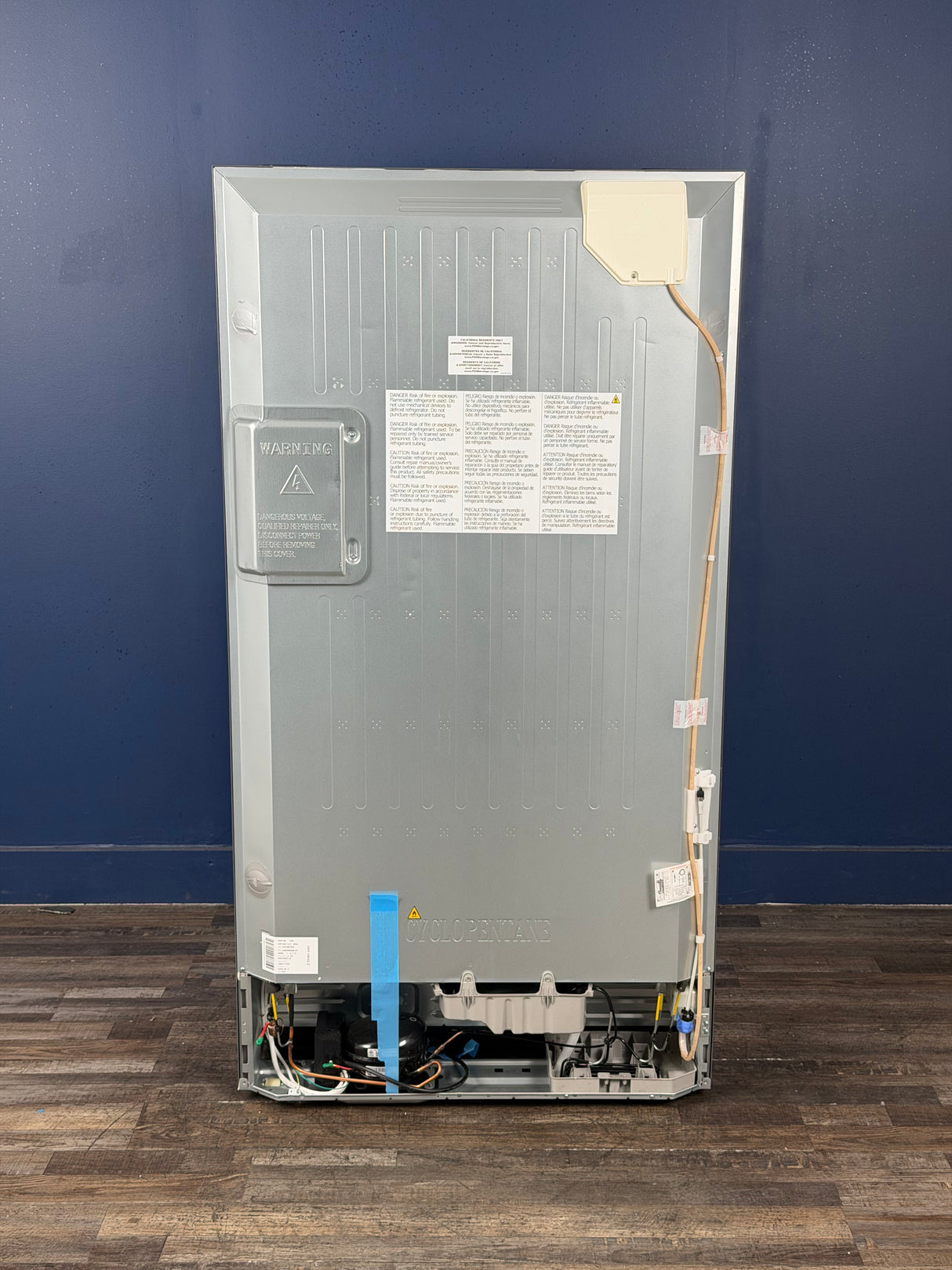 Frigidaire - 35 in. 20 cu. ft. Counter-Depth French Door Refrigerator in Stainless Steel Look with CrispSeal Crispers