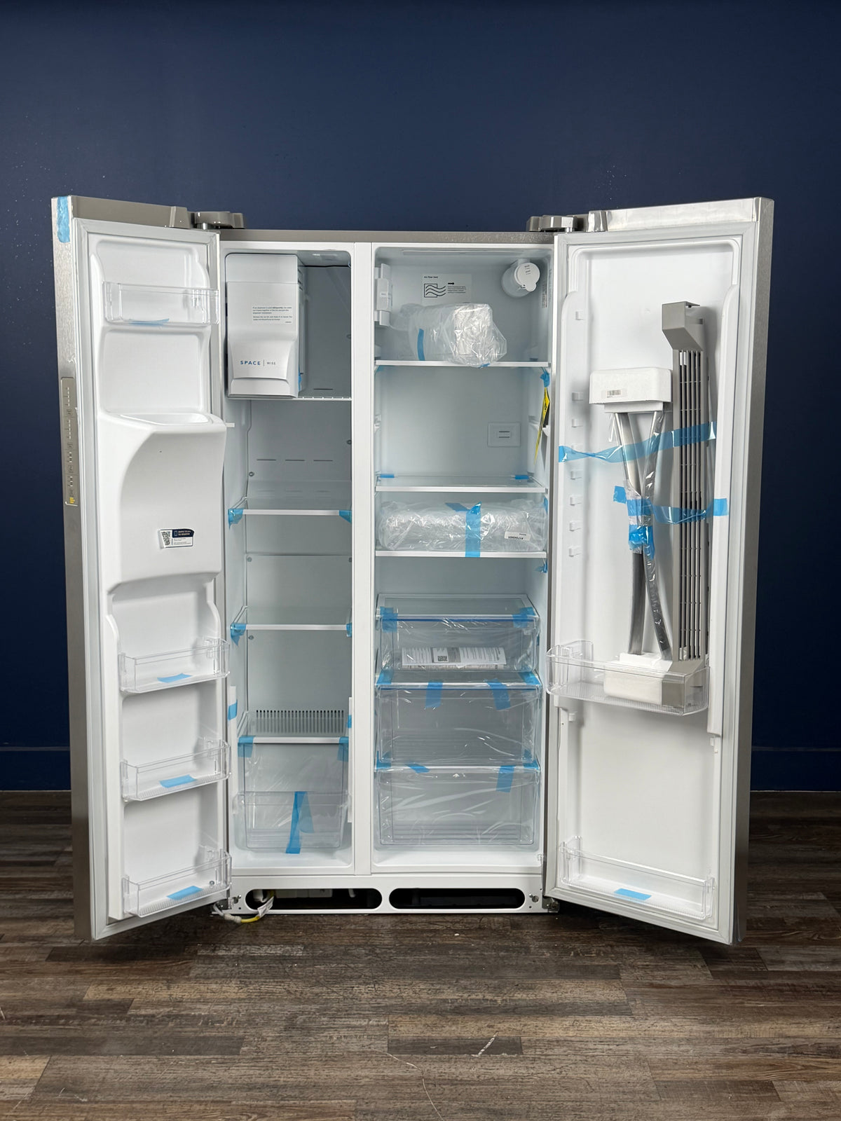 Frigidaire - 36.1 in. 22.3 cu. ft. Counter Depth Side-by-Side Refrigerator in Stainless Steel
