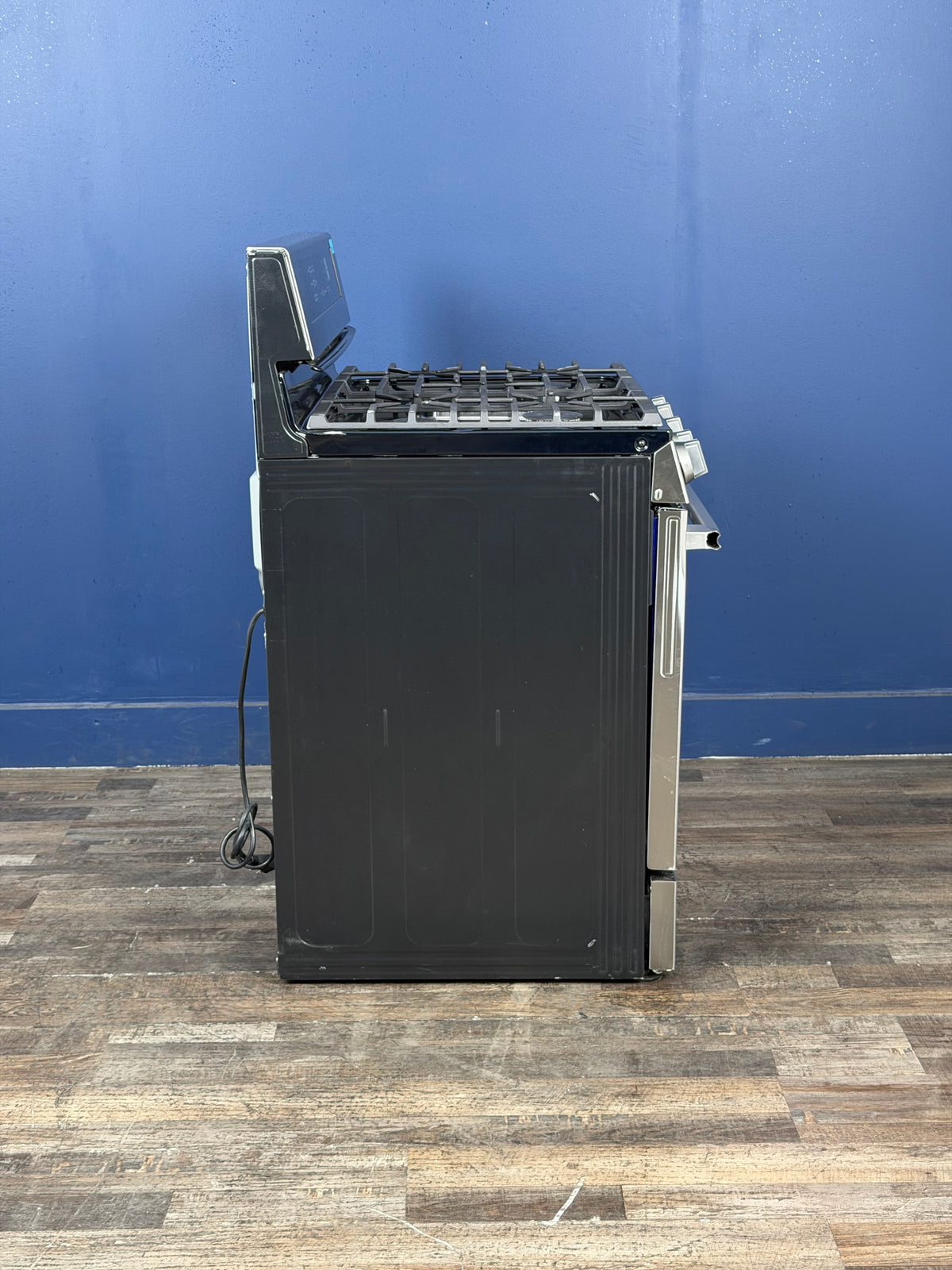 LG - 6.3 cu. ft. Smart True Convection InstaView Gas Range Single Oven with Air Fry in Printproof Stainless Steel