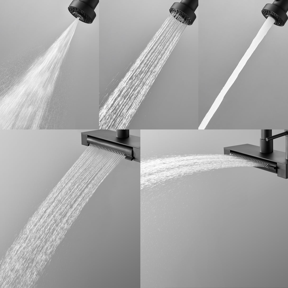 FORNO ACQUA 4 Function Waterfall Pull-Down Kitchen Faucet
