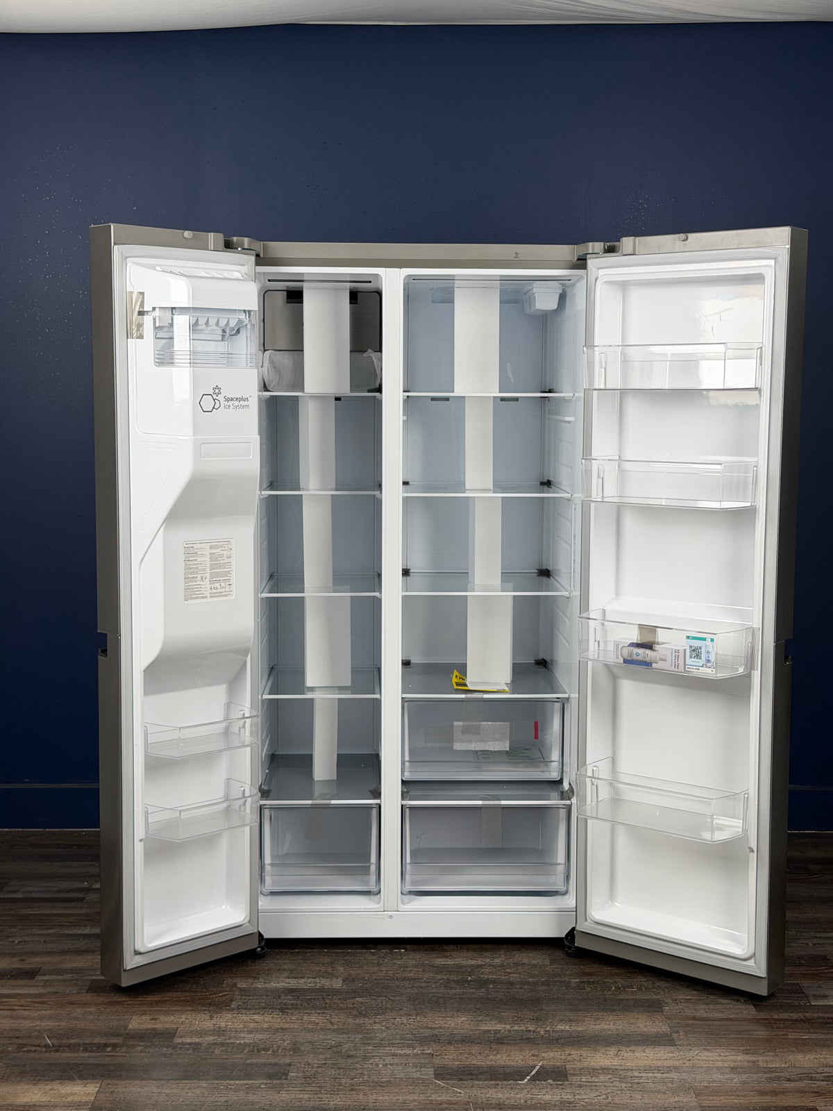 LG - 27 cu. ft. Side by Side Smart Refrigerator w/ Craft Ice, External Ice and Water Dispenser in PrintProof Stainless Steel