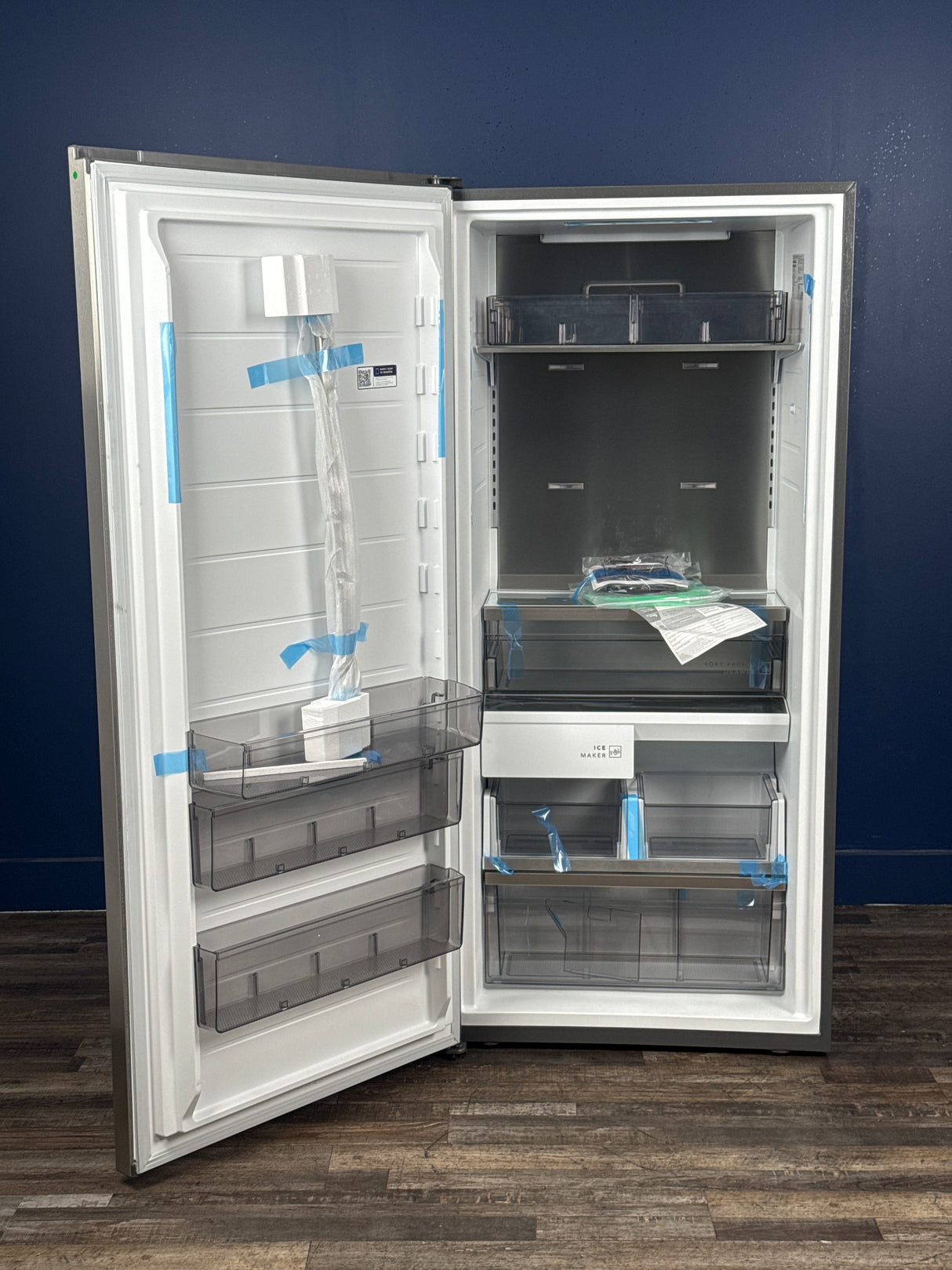 Frigidaire - Professional 19 cu. ft. Single Door Frost Free Upright Freezer in Smudge-Proof Stainless Steel, ENERGY STAR