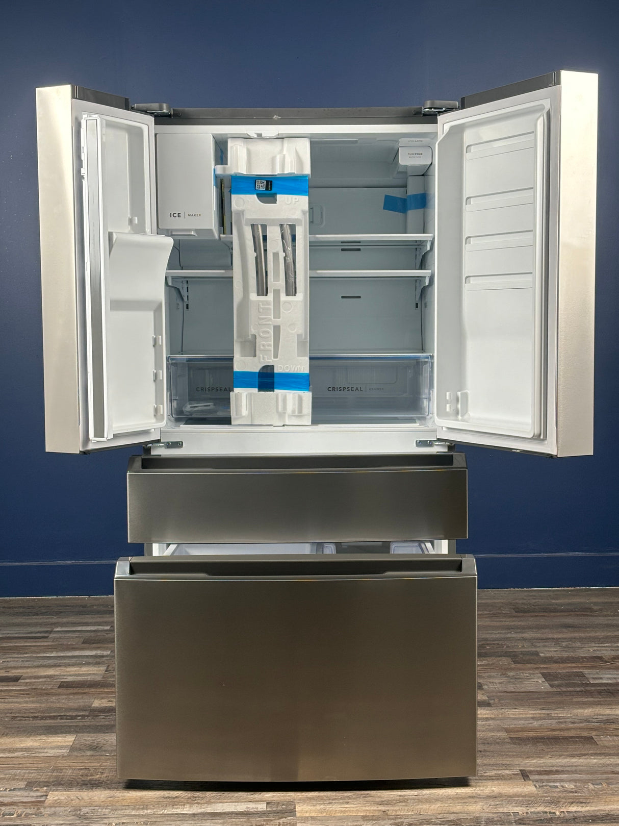 Frigidaire - 36 in. 26 cu. ft. Standard-Depth 4-Door French Door Refrigerator in Fingerprint-Resistant Stainless Steel Look