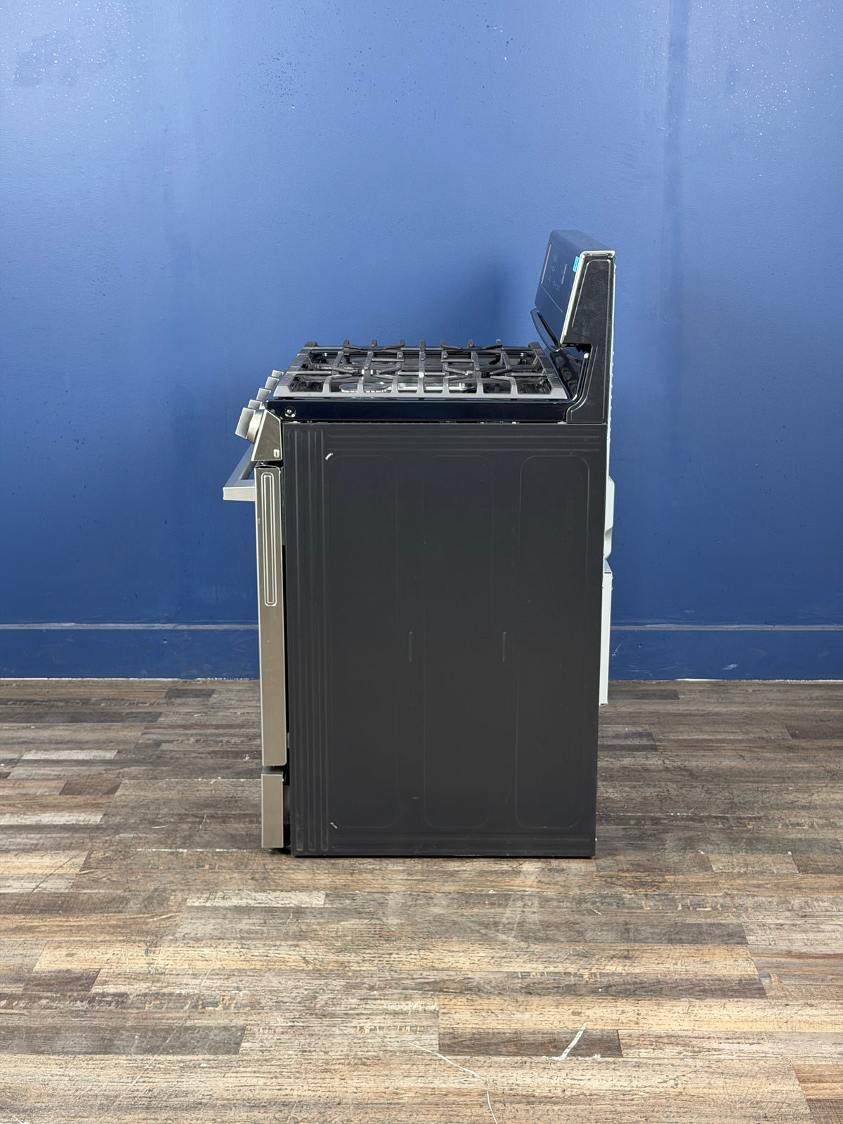 LG - 6.3 cu. ft. Smart True Convection InstaView Gas Range Single Oven with Air Fry in Printproof Stainless Steel