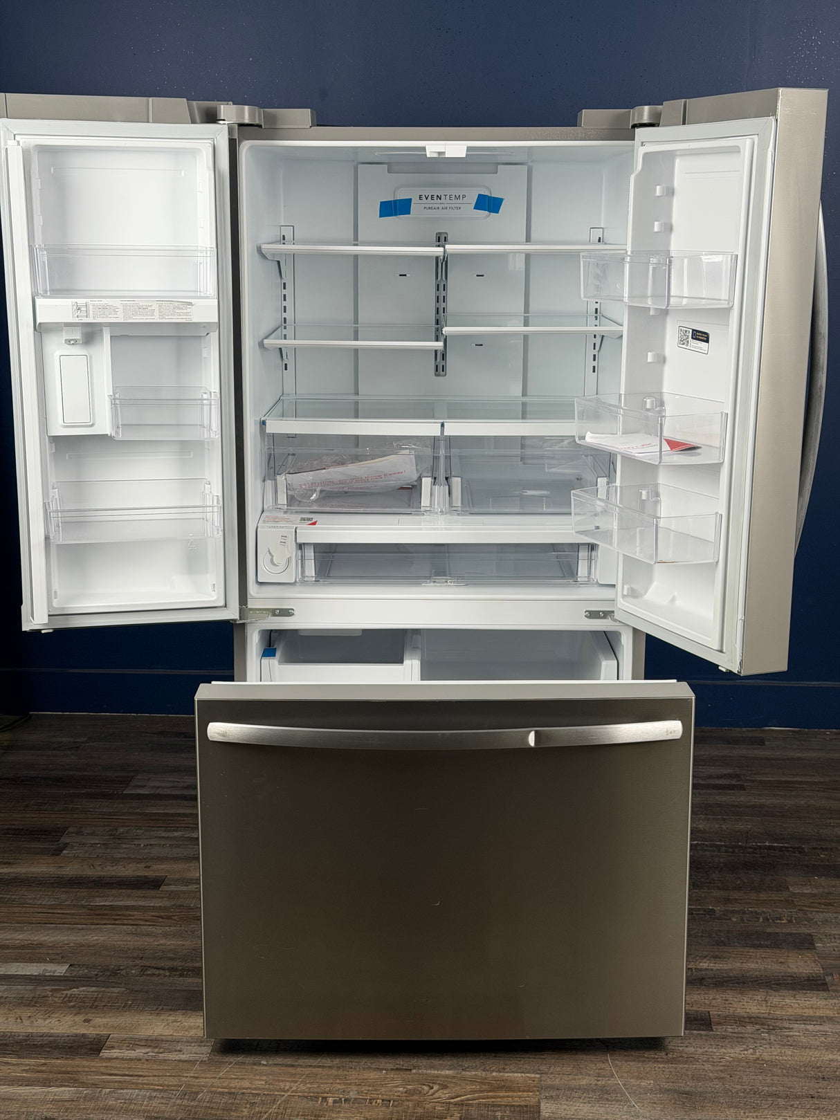 Frigidaire - 36 in 29 cu. ft. Standard Depth French Door Refrigerator in Smudge-Proof Stainless Steel with Internal Water Dispenser