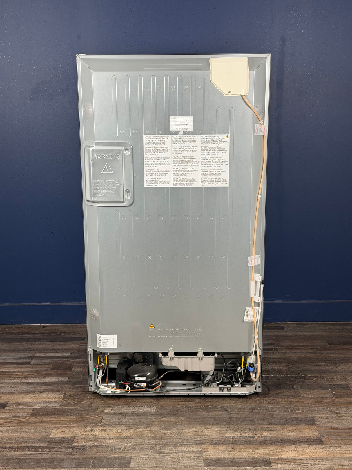 Frigidaire - 35 in. 20 cu. ft. Counter-Depth French Door Refrigerator in Stainless Steel Look with CrispSeal Crispers