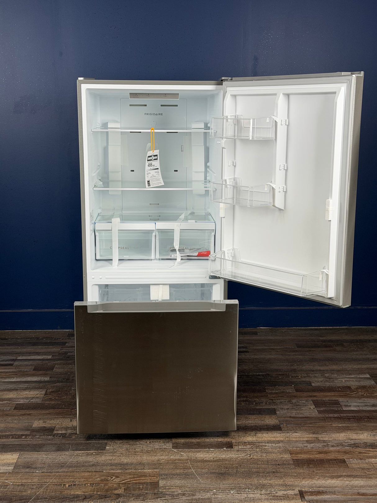 Frigidaire - 30 in. 19 Cu. Ft. Standard-Depth Garage Ready Bottom Freezer Refrigerator in Smudge-Proof Stainless Steel, Energy Star