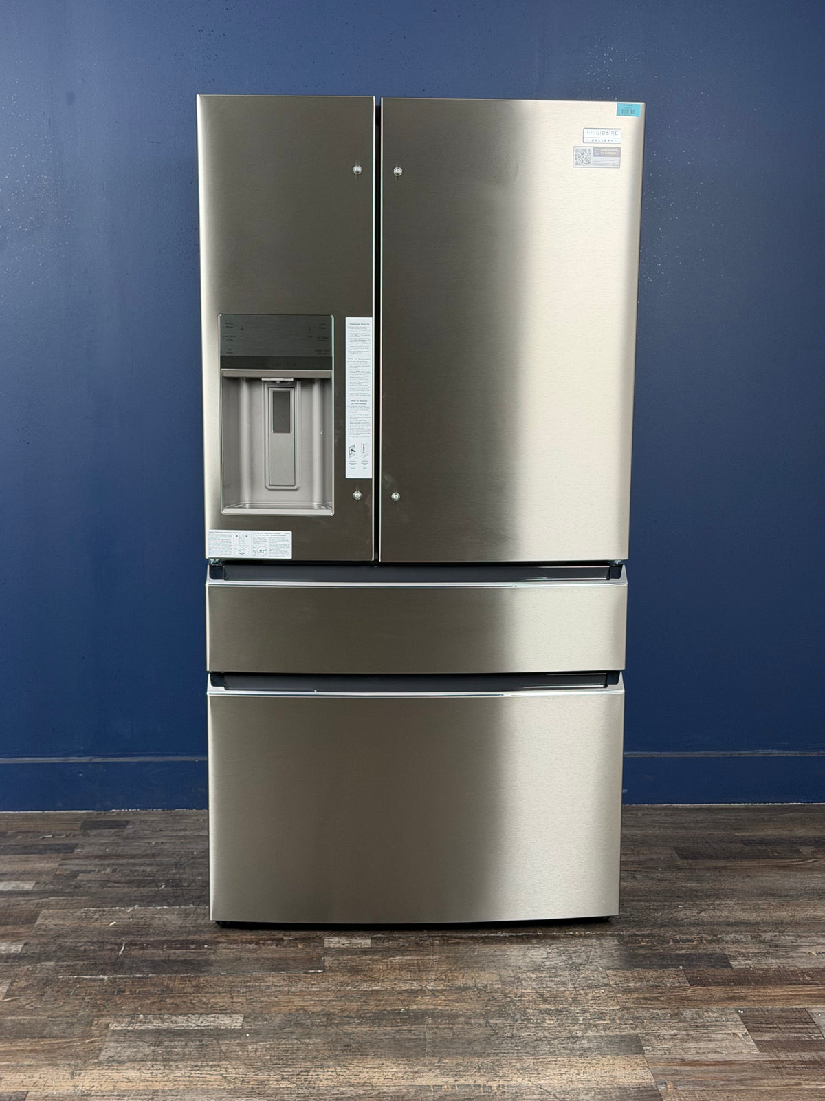 Frigidaire - Gallery 36 in. 22 cu. ft. Counter-Depth 4-Door French Door Refrigerator in Smudge-Proof Stainless Steel