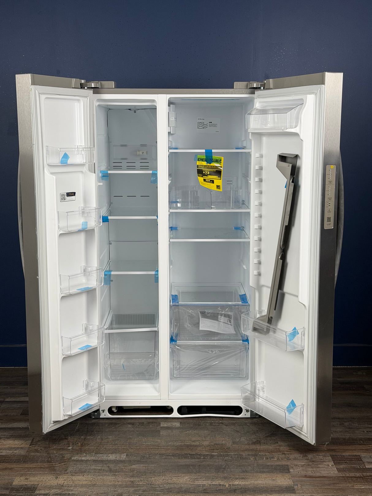 Frigidaire - 36 in. 26 cu. ft. Standard Depth Side-by-Side Refrigerator in Stainless Steel with CrispSeal Crispers