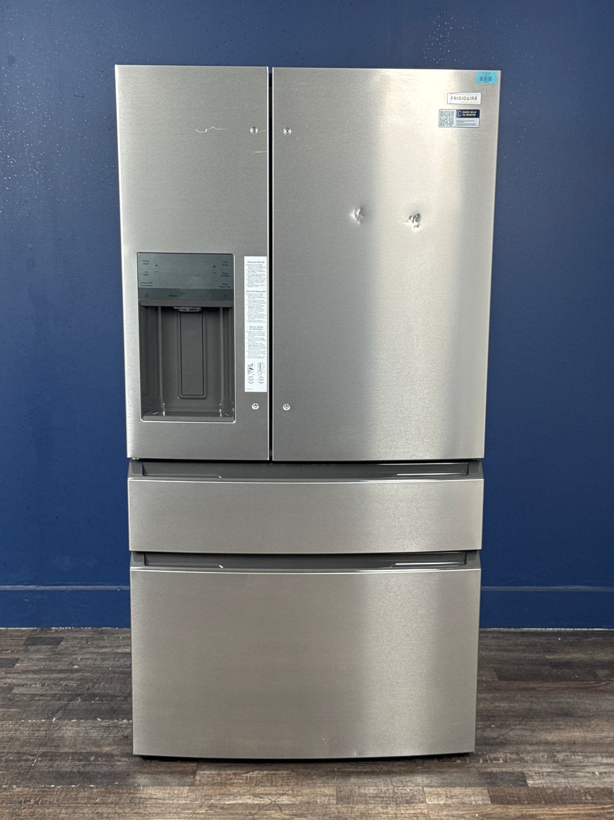 Frigidaire - 36 in. 26 cu. ft. Standard-Depth 4-Door French Door Refrigerator in Fingerprint-Resistant Stainless Steel Look