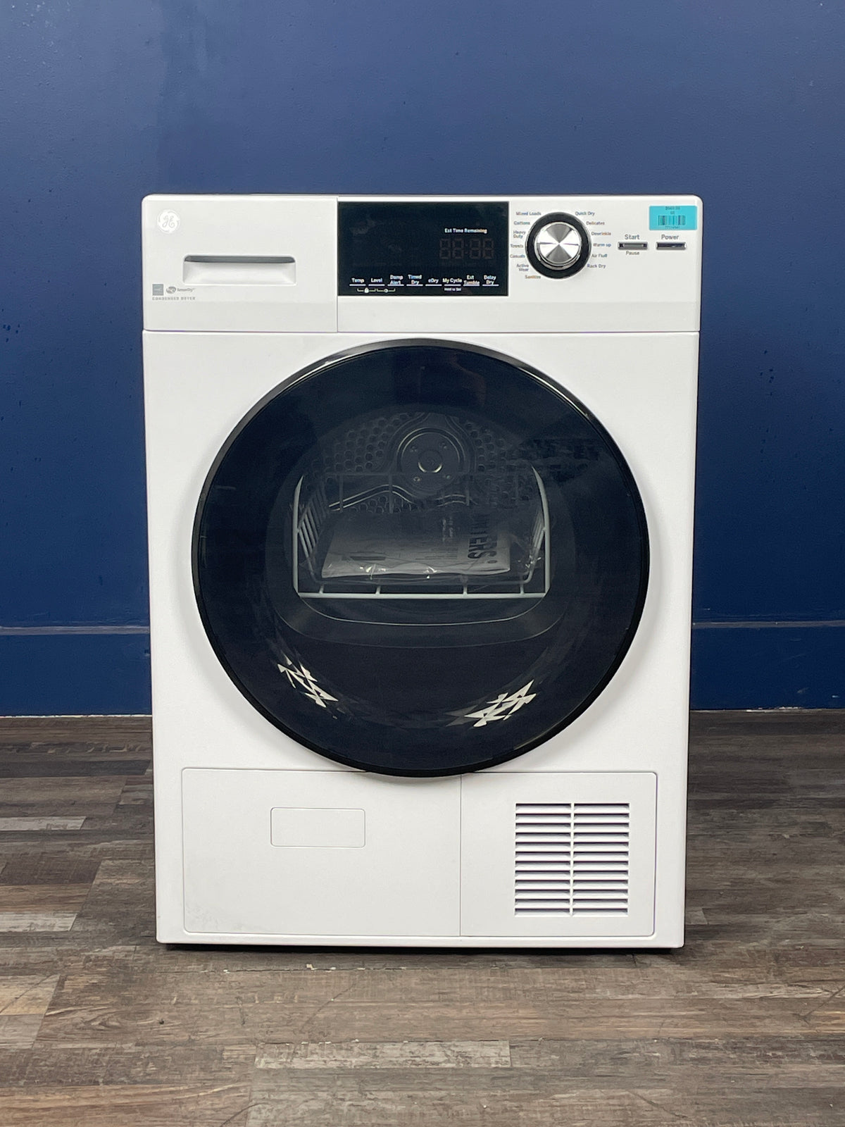 GE - 4.1 cu. ft. 240-Volt White Electric Ventless Dryer, ENERGY STAR