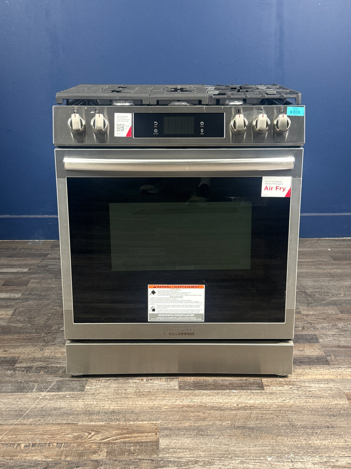 Frigidaire - Gallery 30 in. 6 cu. ft. 5 Burner Slide-In Gas Range with Total Convection and Air Fry, Smudge Proof Stainless Steel