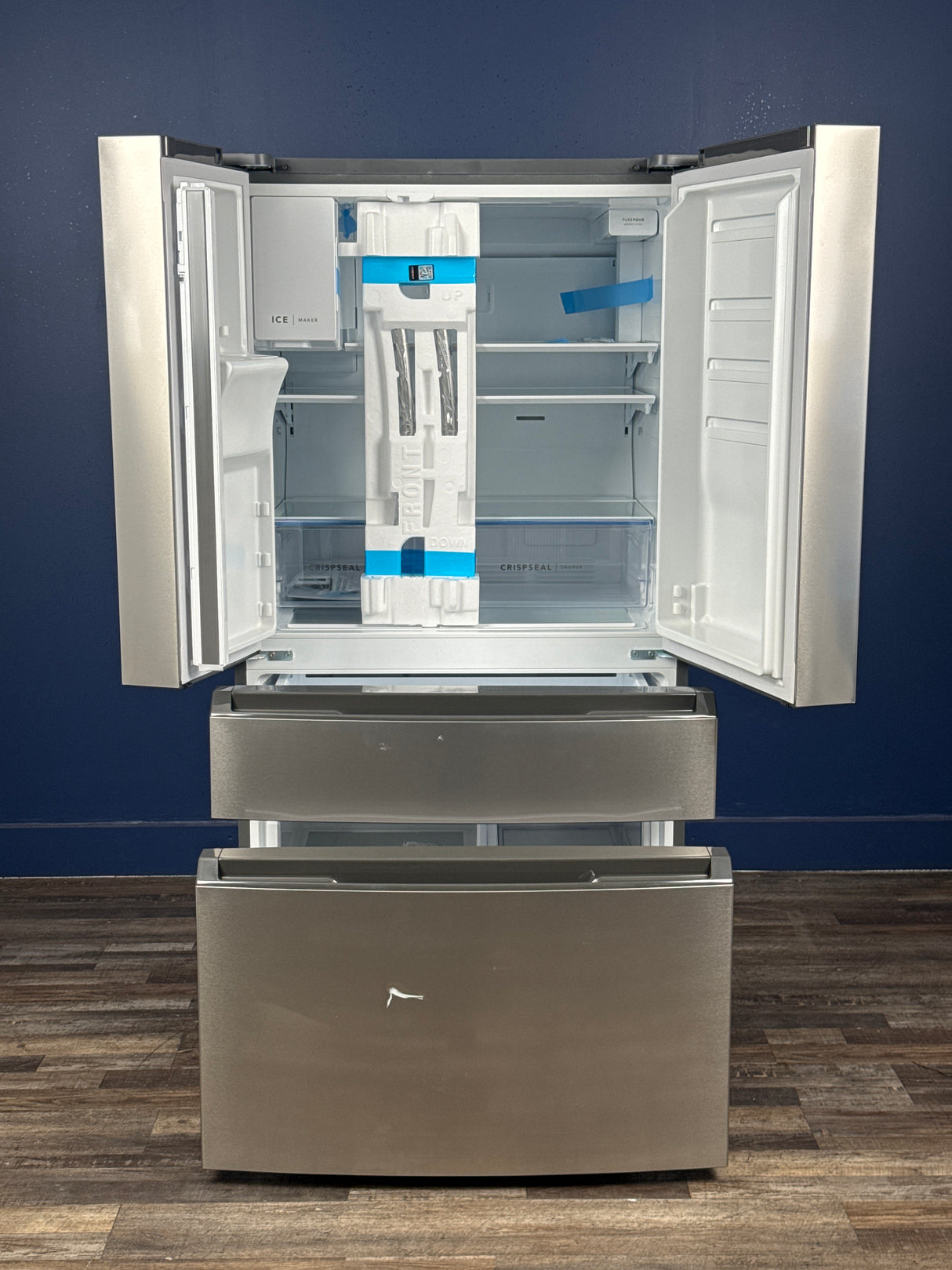 Frigidaire - 36 in. 26 cu. ft. Standard-Depth 4-Door French Door Refrigerator in Fingerprint-Resistant Stainless Steel Look