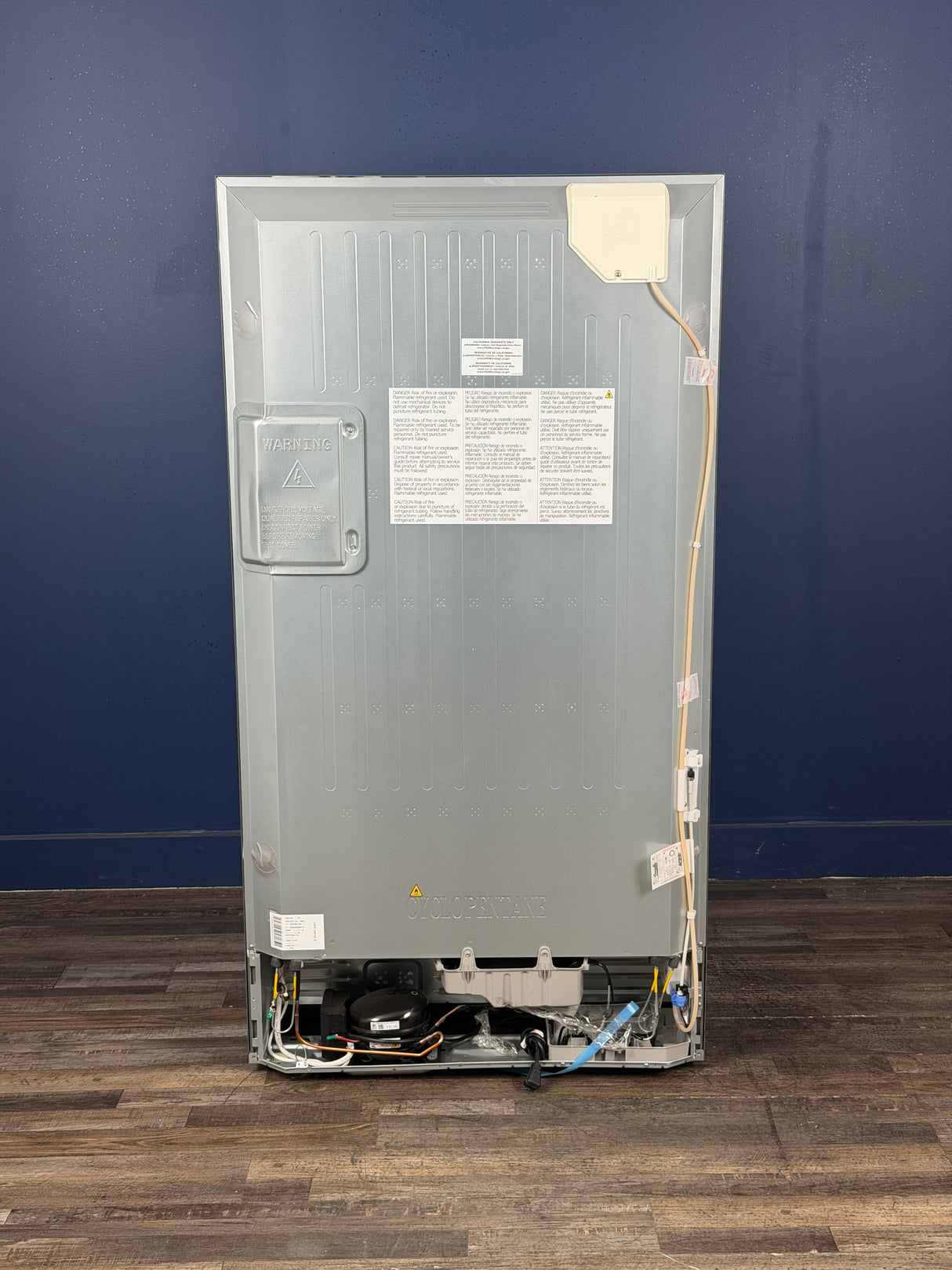 Frigidaire - 35 in. 20 cu. ft. Counter-Depth French Door Refrigerator in Stainless Steel Look with CrispSeal Crispers