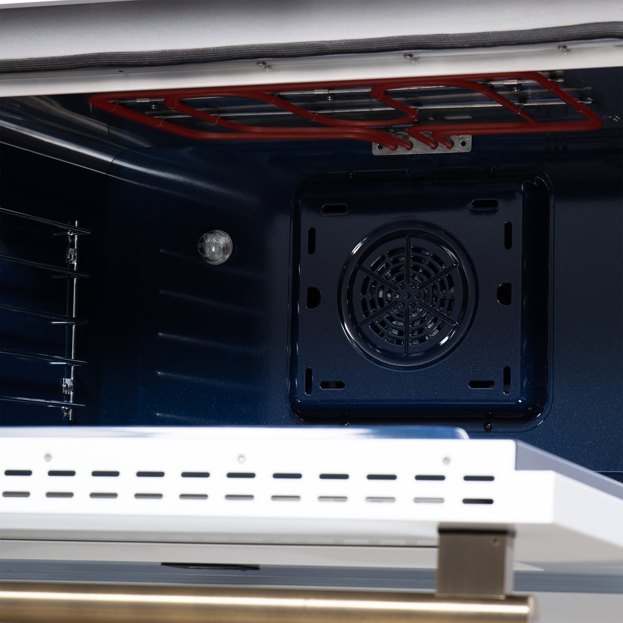 Forno Massimo 36 Inch Freestanding Dual Fuel Range in White with Antique Brass Accessories, 6 Burners, 5.36 cu. ft. Convection Oven