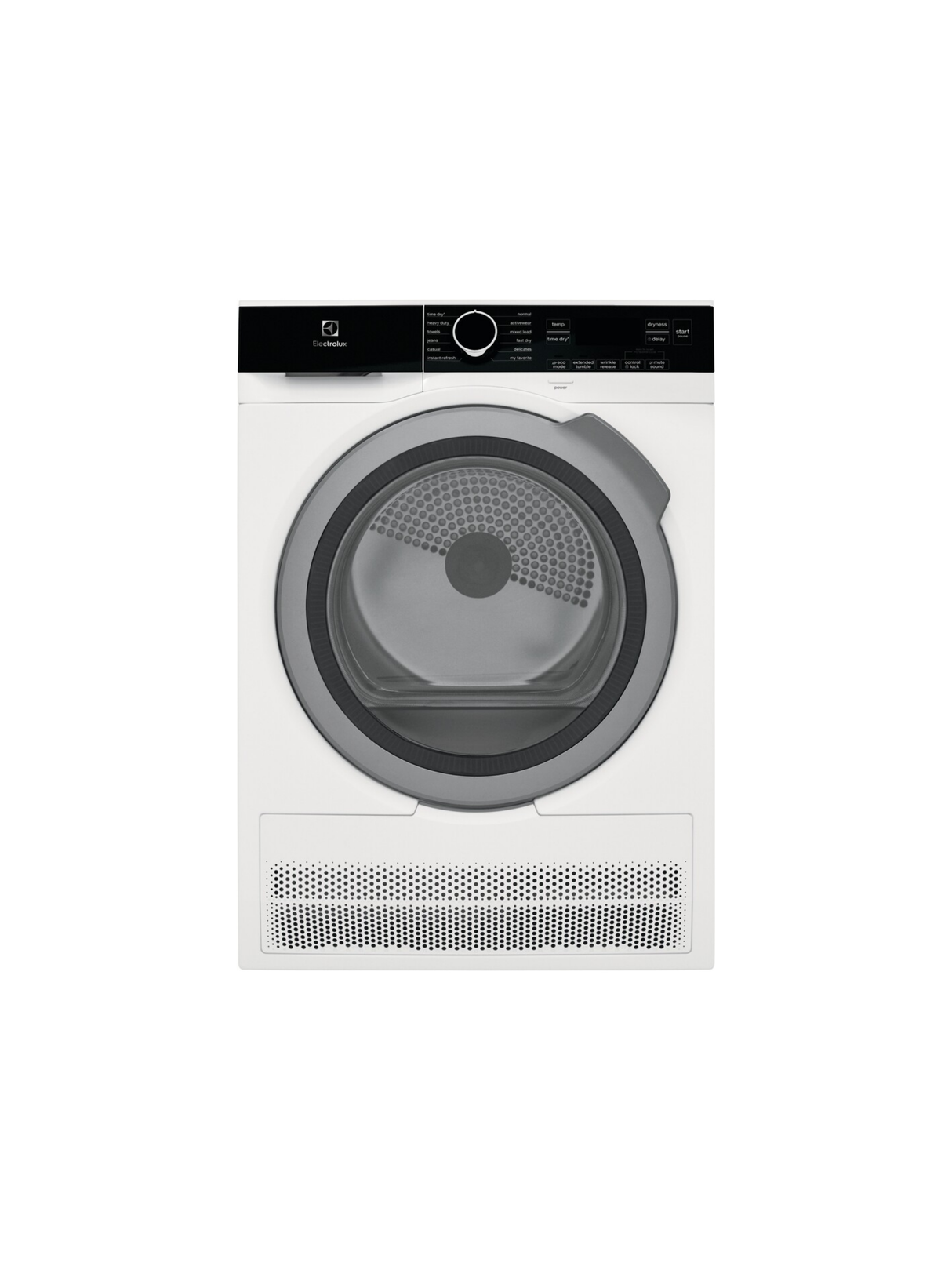 Frigidaire - 24 in. 4.0 cu. ft. Compact Stackable Electric Ventless Dryer in White with Instant Refresh, ENERGY STAR