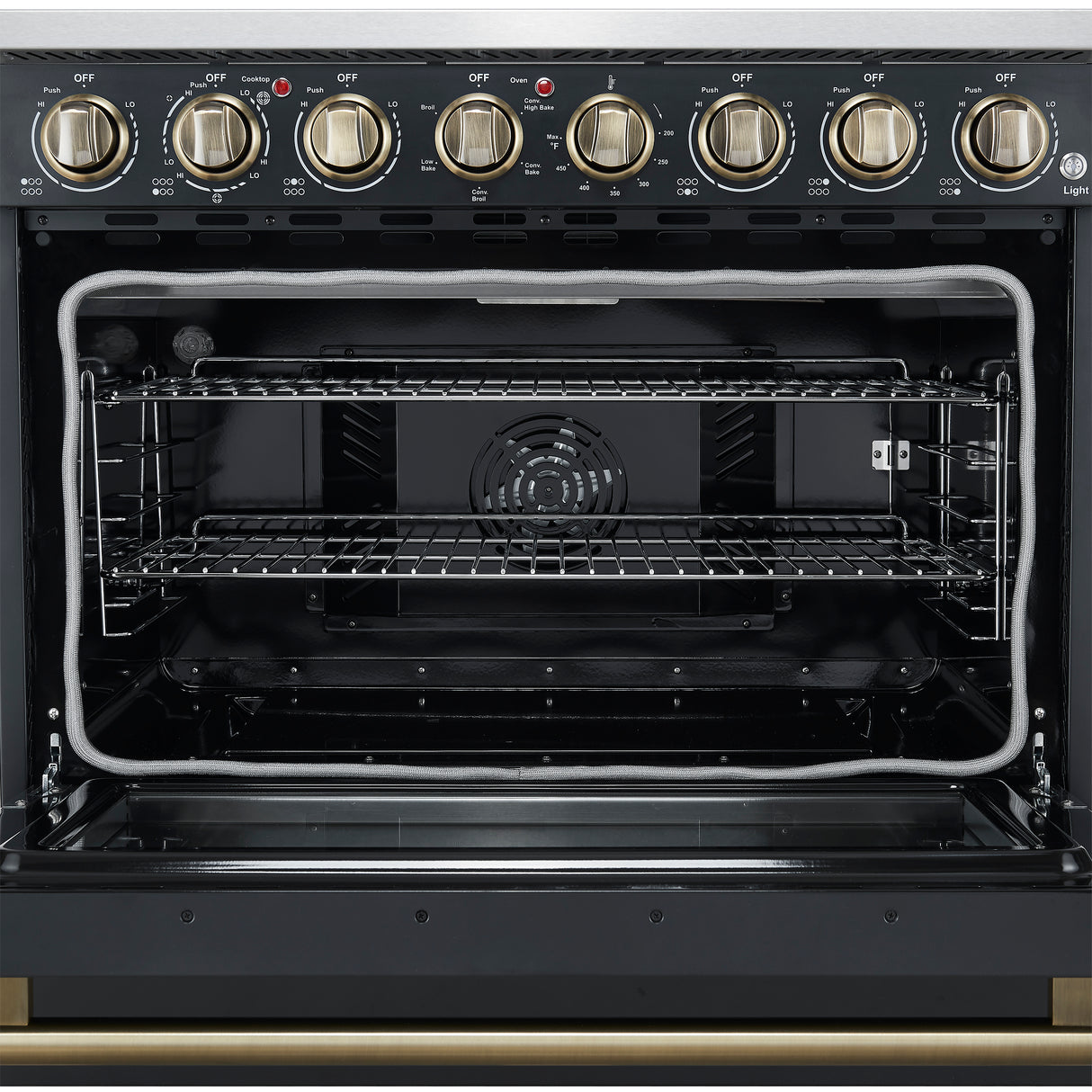 Forno Paolo 36 Inch Black Freestanding Electric Range, Stainless Steel, 5.44 cu.ft, True Convection Oven, Energy Efficient