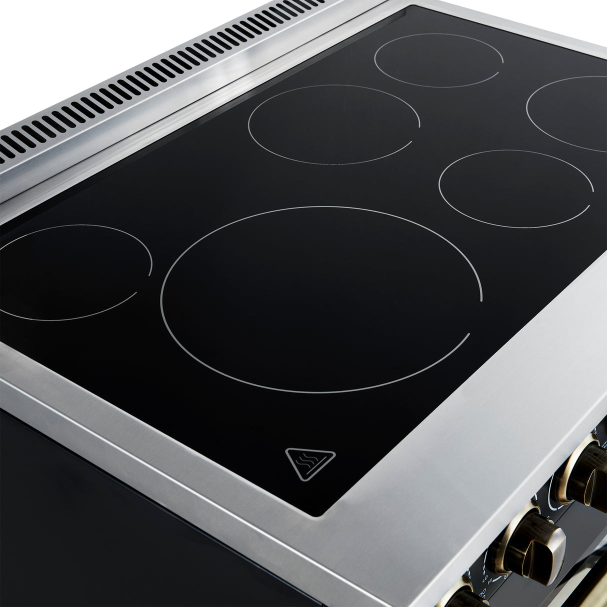 Forno Paolo 36 Inch Black Freestanding Electric Range, Stainless Steel, 5.44 cu.ft, True Convection Oven, Energy Efficient