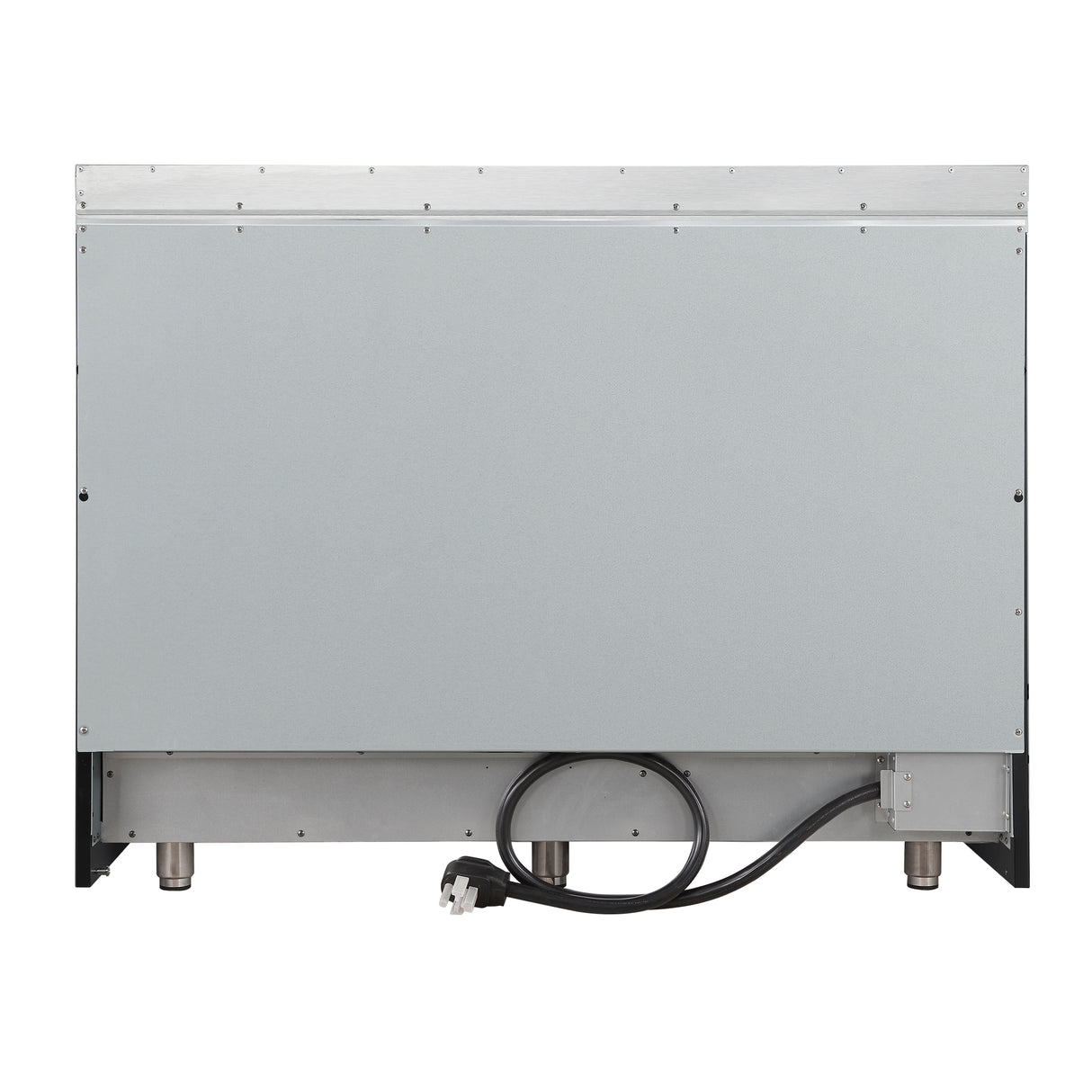 Forno Paolo 48 Inch Freestanding Electric Range in Black with Antique Brass, 6.7 cu.ft, True Convection Oven, Energy Efficient