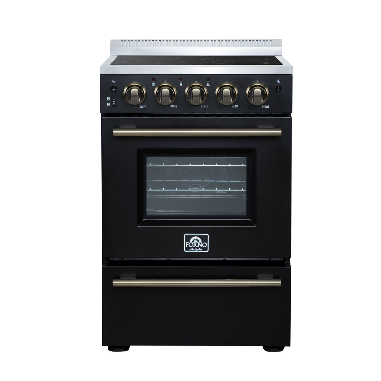 Forno Loiano 24 Inch Freestanding Electric Range in Black