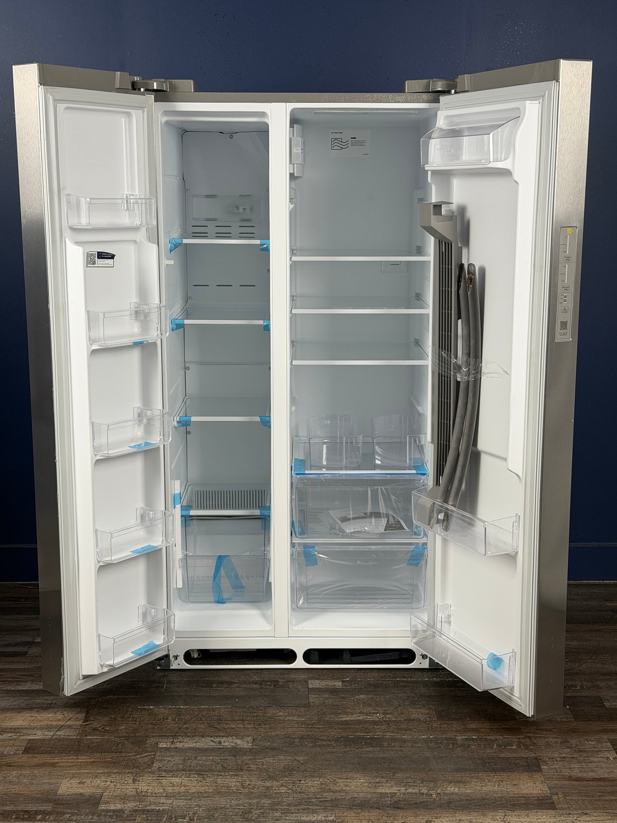 Frigidaire - 36 in. 26 cu. ft. Standard Depth Side-by-Side Refrigerator in Stainless Steel with CrispSeal Crispers