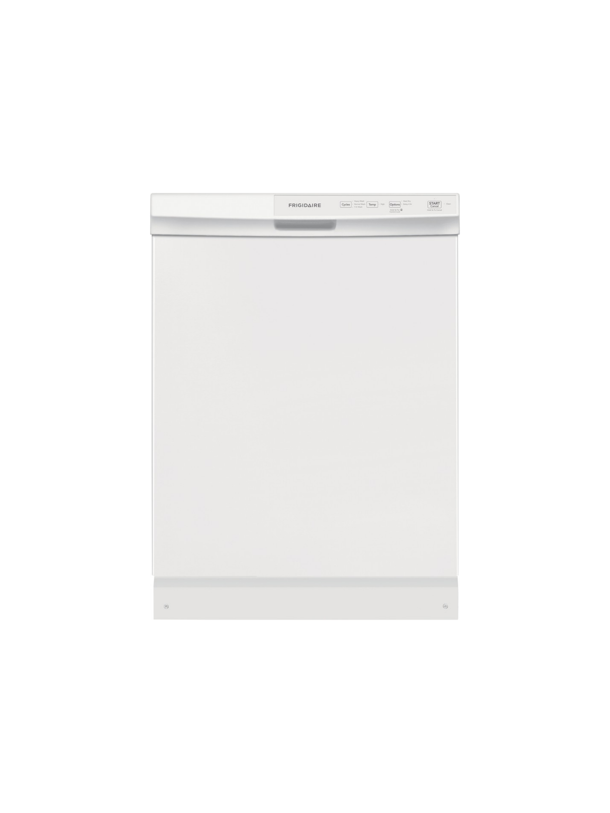 Frigidaire - 24 In. in. Front Control Built-In Tall Tub Dishwasher in White with 3-Cycles, 55 dBA