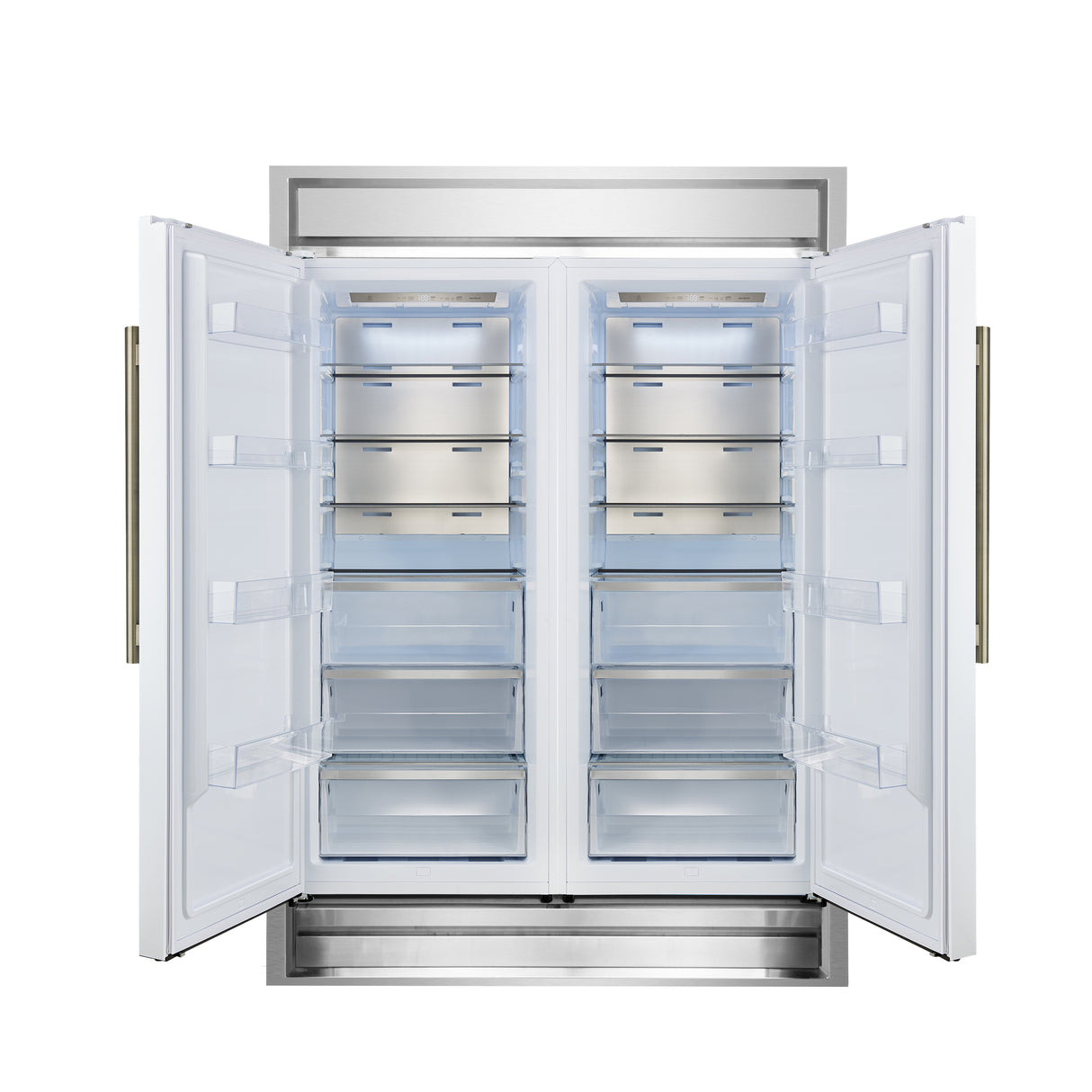 Forno Maderno 2-28-Inch Wide Convertible Refrigerator/Freezer in White, Decorative Trim, 27.2 cu.ft, 84-Inch High, ENERGY STAR Certified