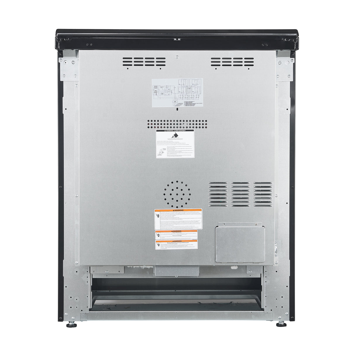 FORNO Premium 2 Pieces Kitchen Bundle - Leonardo Espresso 30-Inch White Electric Range, Moena Espresso 36-Inch White French Door Refrigerator