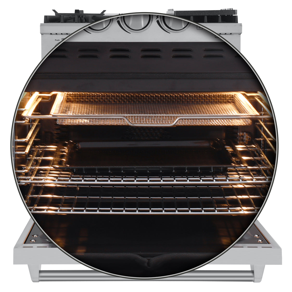 Forno Lazio 30-Inch Freestanding Dual Fuel Range, 5 Burners, True Convection Oven