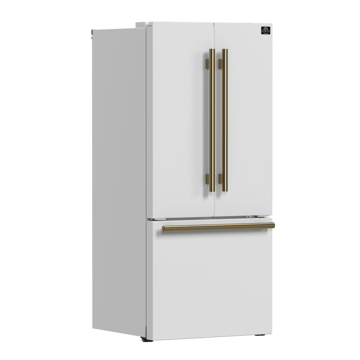 Forno 2-Piece Appliance Package - 30-Inch Electric Range and 30-Inch Refrigerator in White with Stainless Steel Handle (FBDL-003-11US)