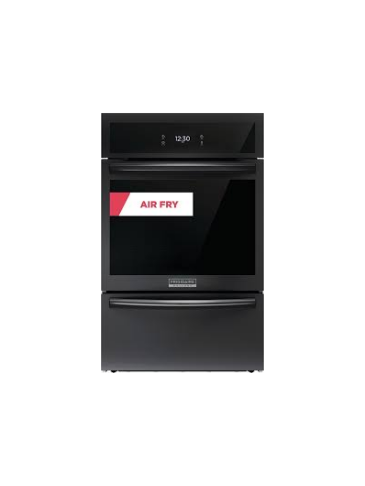Frigidaire - Gallery 24 in. Single Gas Built-In Wall Oven with Air Fry Self-Cleaning in Black