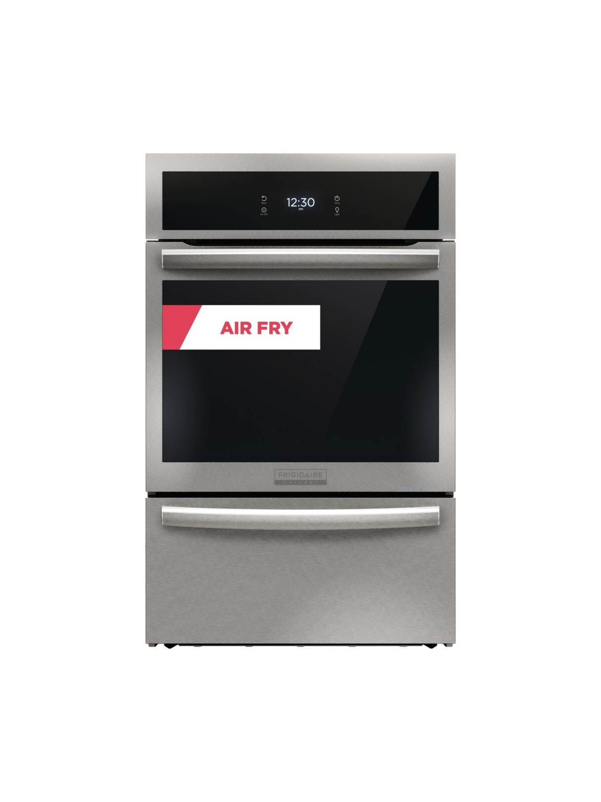 Frigidaire - Gallery 24 in. Single Gas Built-In Wall Oven with Air Fry Self-Cleaning in Stainless Steel