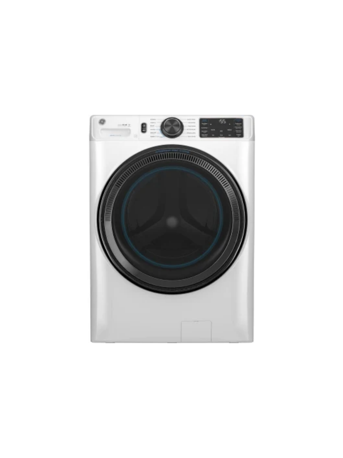 GE - 5.0 cu.ft. Smart Front Load Washer in White with Steam, UltraFresh Vent System, and Microban Technology
