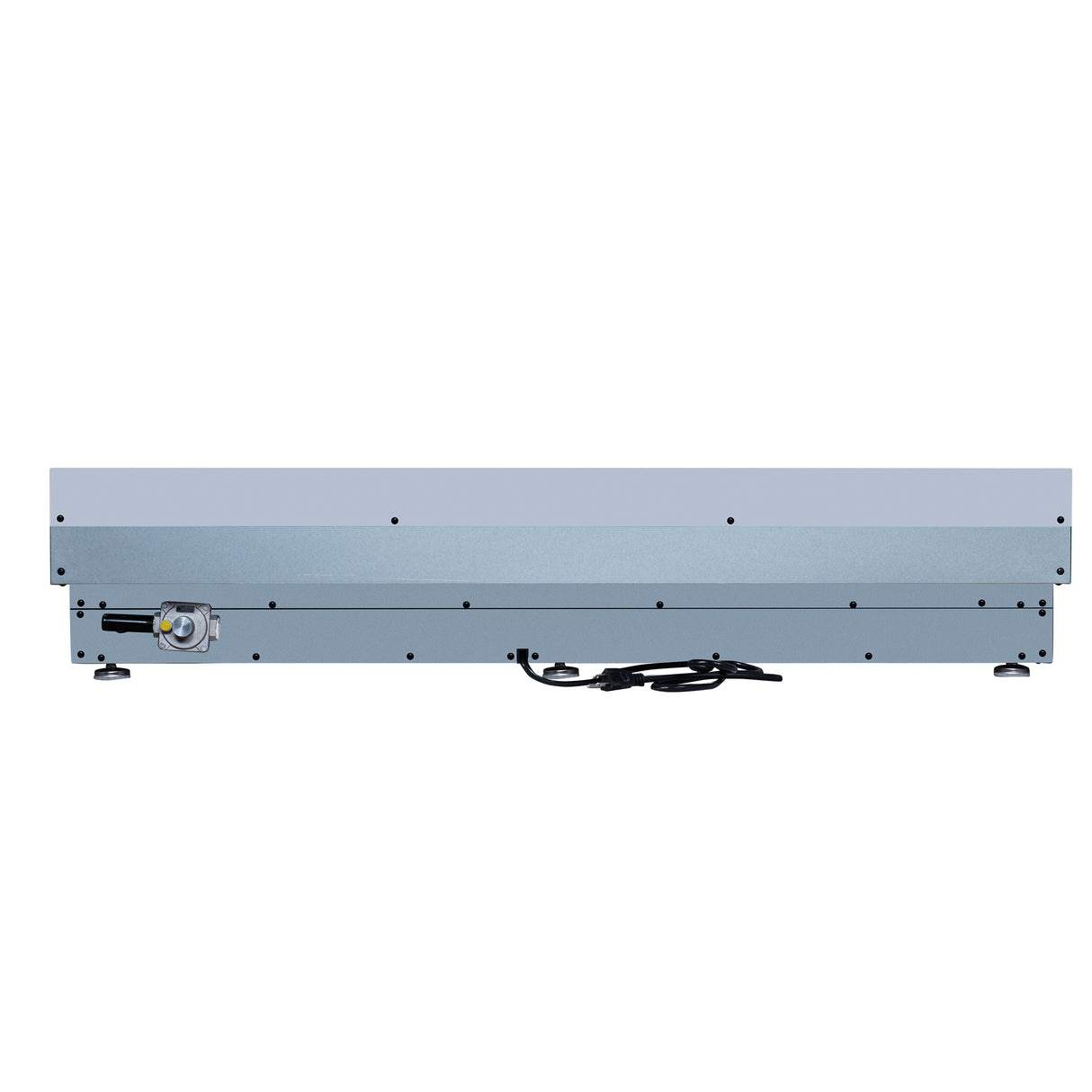 Valente 48" Gas Cooktop in White, 8 Sealed burners, 94,000 BUT Output, 2 Antique Brass Dual-Ring Burners, Continuous Cast Iron Grates