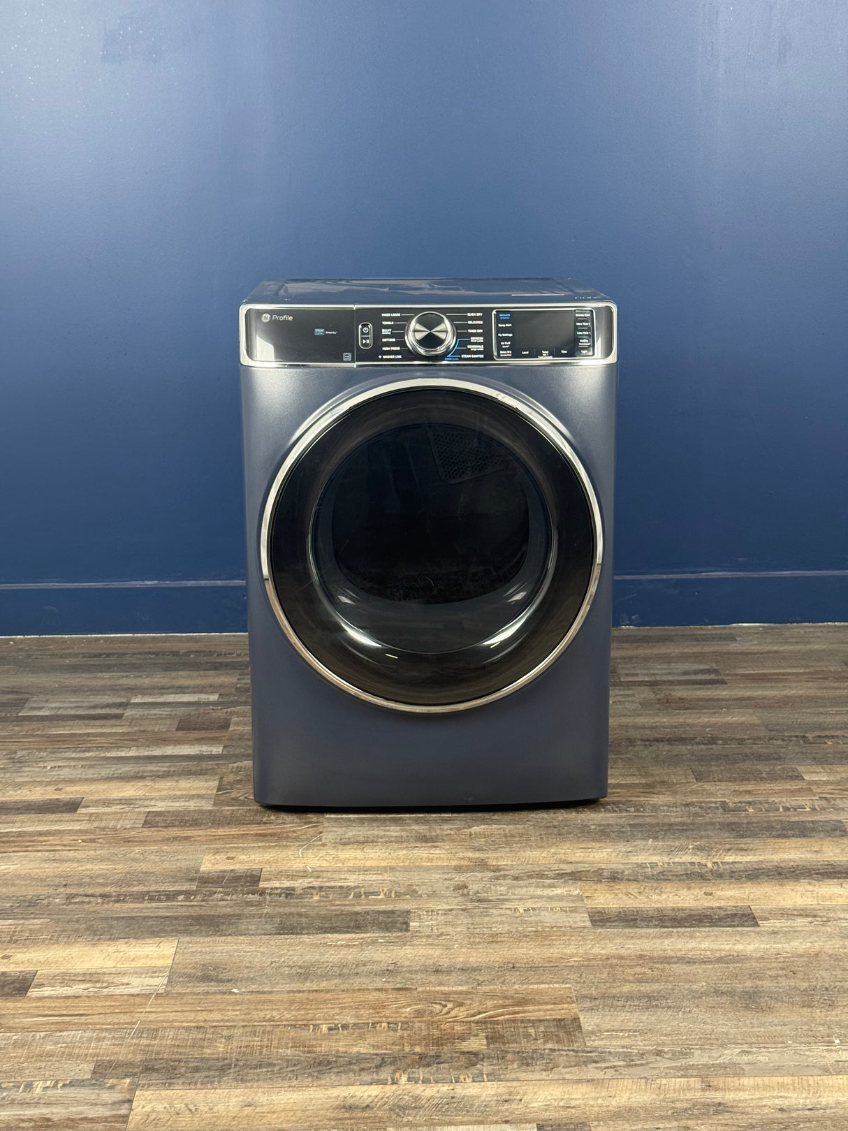 GE Profile - Profile 7.8 cu. ft. vented Gas Dryer in Sapphire Blue with Steam and Sanitize Cycle, ENERGY STAR