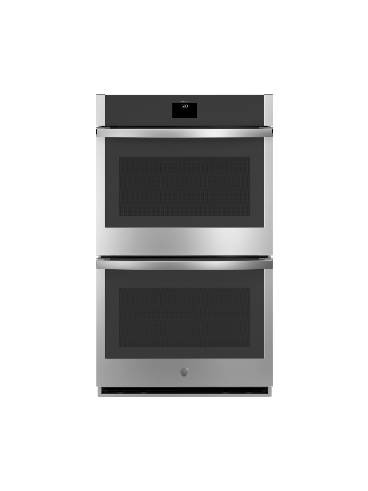 GE - 30 in. Double Smart Convection Wall Oven with No-Preheat Air Fry in Stainless Steel