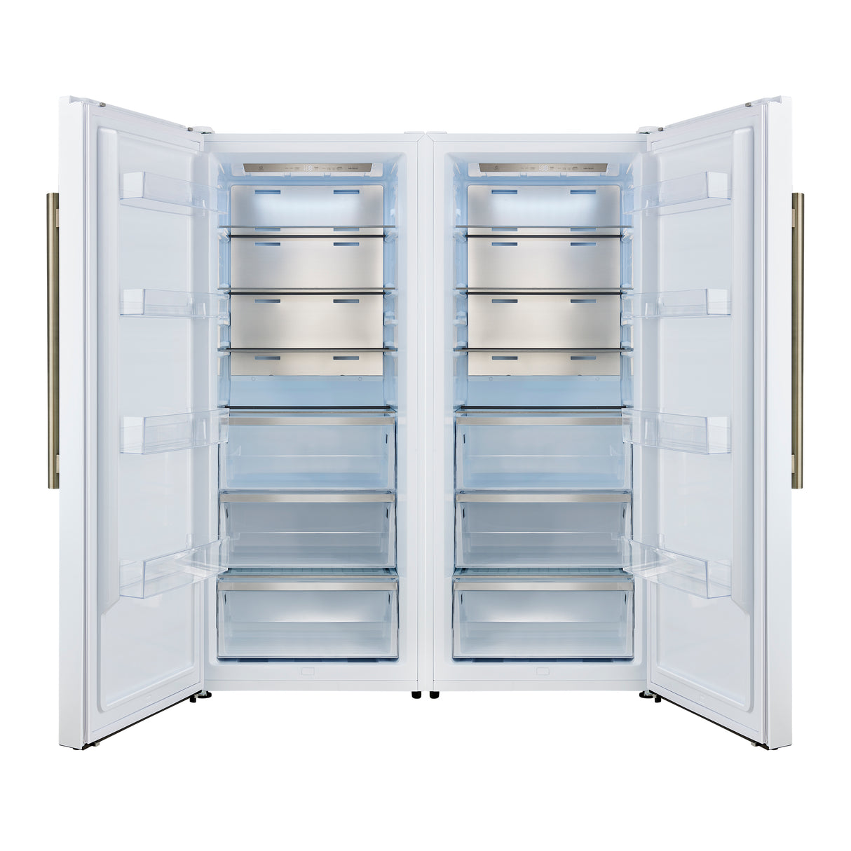 Forno Maderno 2-28-Inch Wide Convertible Refrigerator/Freezer in White, Decorative Trim, 27.2 cu.ft, 84-Inch High, ENERGY STAR Certified