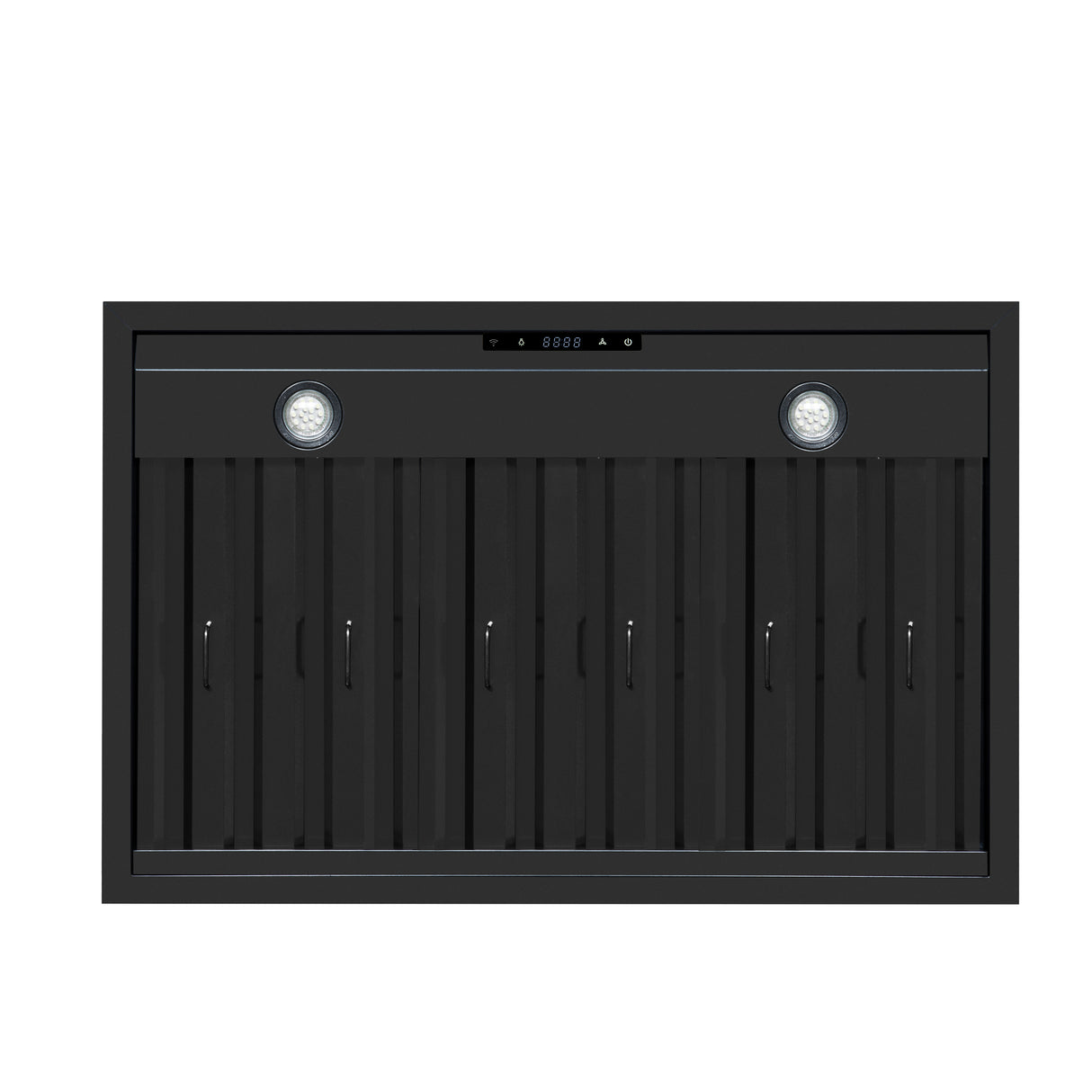 Valente 36" Range Hood in Black with 427 CFM, 3 speeds, Dishwasher safe Baffle filters, LED Lights and Remote Control