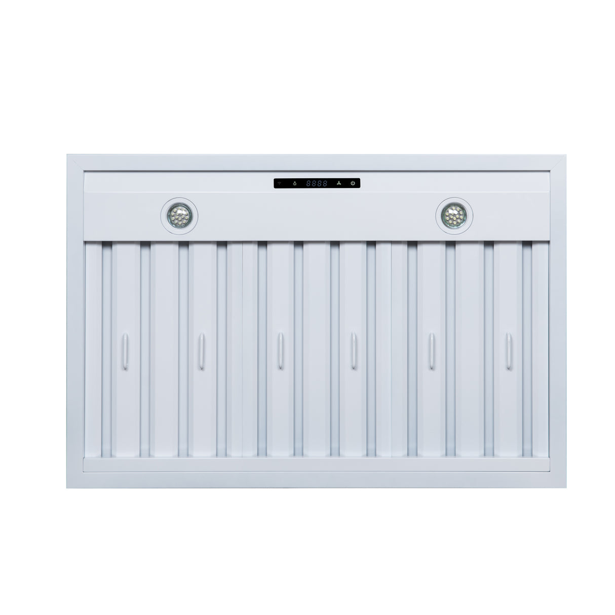 Valente 36" Range Hood in White with 427 CFM, 3 speeds, Dishwasher safe Baffle filters, LED Lights and Remote Control