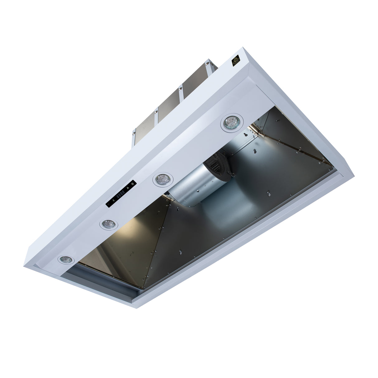 Valente 48" Range Hood in White with 304 CFM, 3 speeds, Dishwasher safe Baffle filters, LED Lights and Remote Control