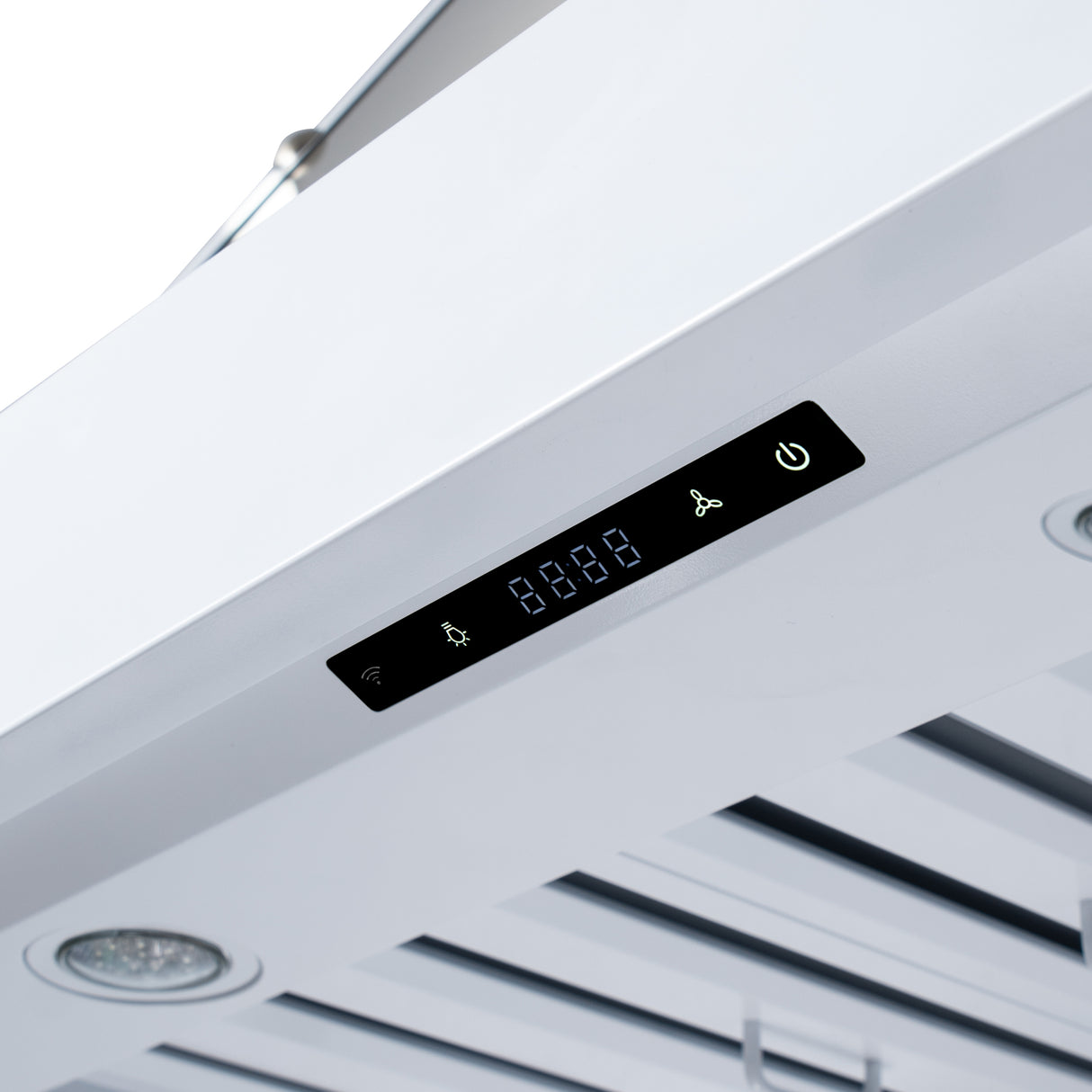 Valente 48" Range Hood in White with 304 CFM, 3 speeds, Dishwasher safe Baffle filters, LED Lights and Remote Control